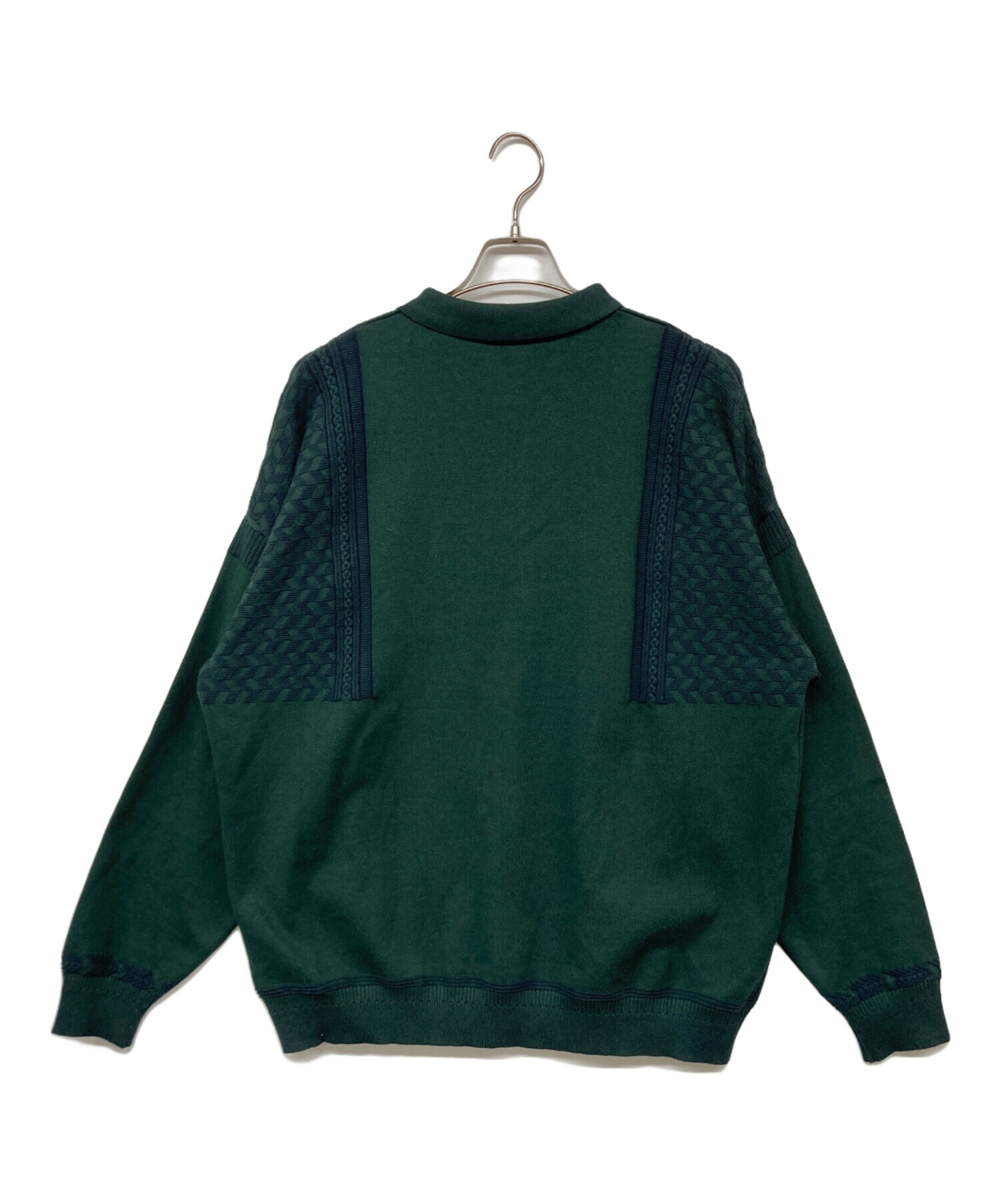 YASHIKI ヤシキ Hatsushimo Knit Polo ニットポロ YASHIKI / Hatsushimo Knit Polo(SMALT-BLUE) | ハツシモニットポロ