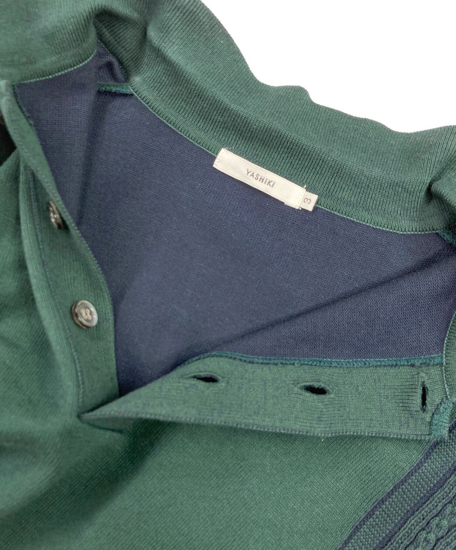 中古・古着通販】yashiki (ヤシキ) Hatsushimo Knit Polo / 初霜