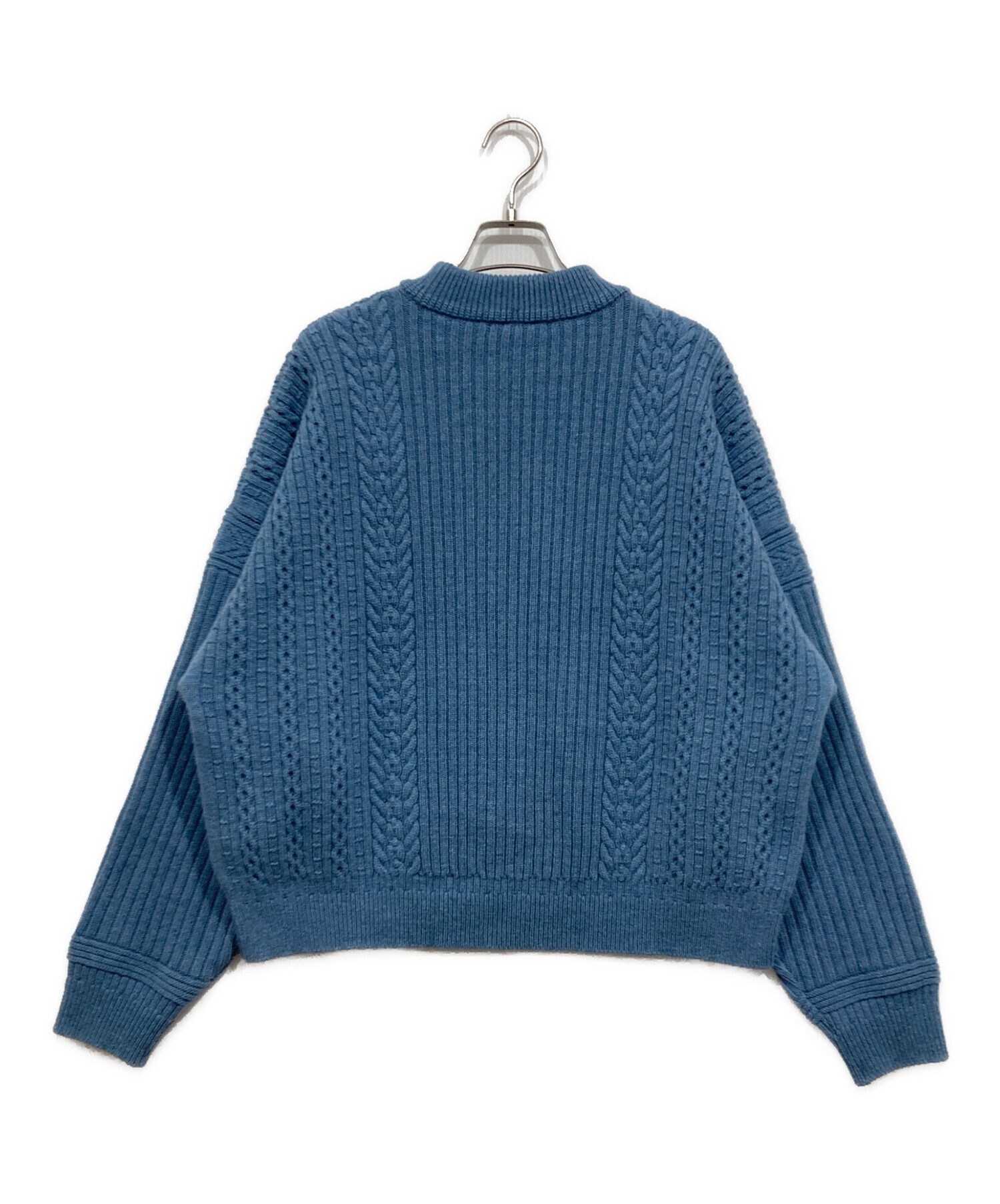 中古・古着通販】yashiki (ヤシキ) Tofu Knit ブルー｜ブランド・古着