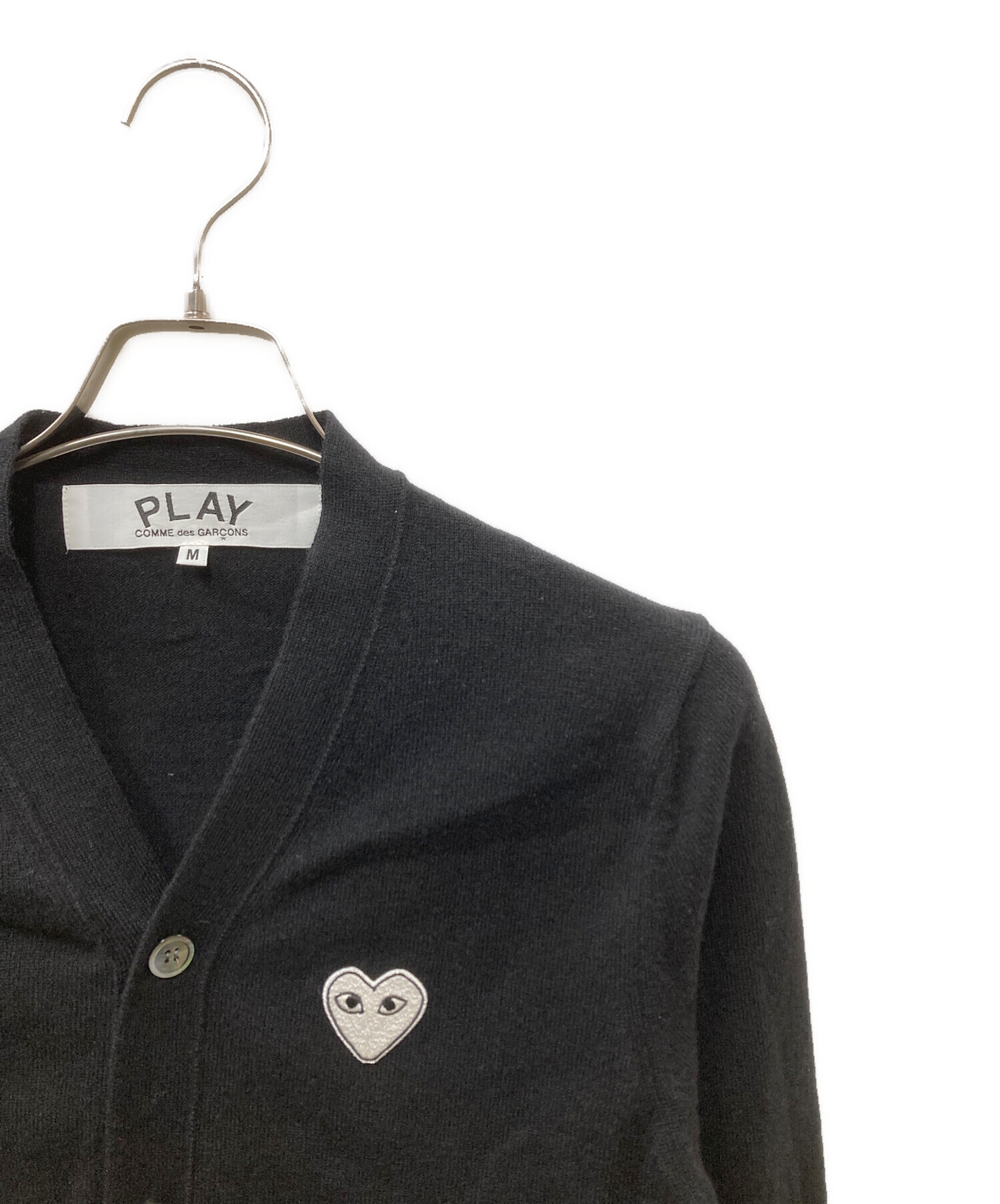 COMME des GARÇONS PLAY ブラックカーディガン 新品タグ付き 中古・古着通販】PLAY COMME des GARCONS (プレイコムデギャルソン