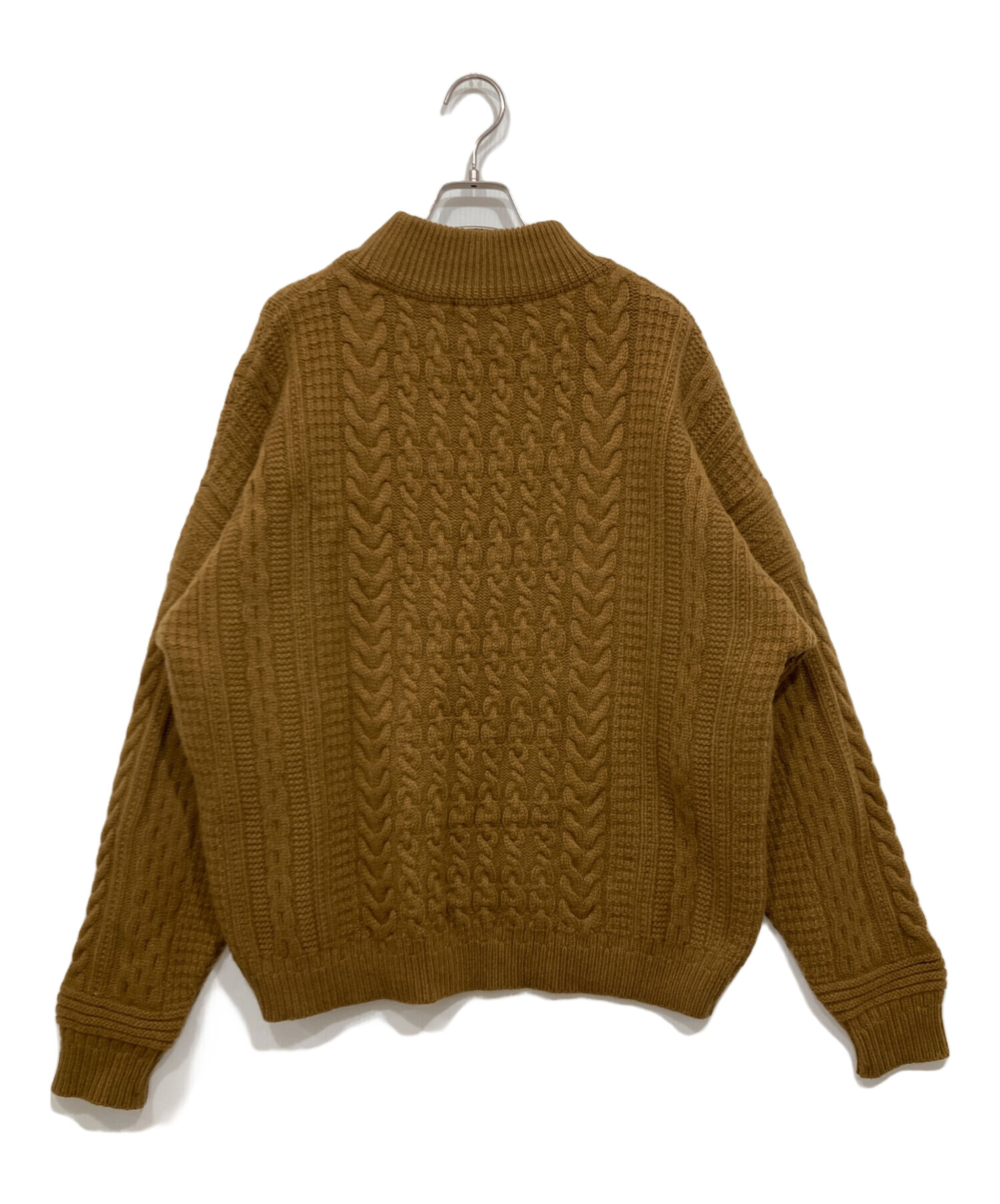 中古・古着通販】yashiki (ヤシキ) Kinshu High neck Knit ブラウン 