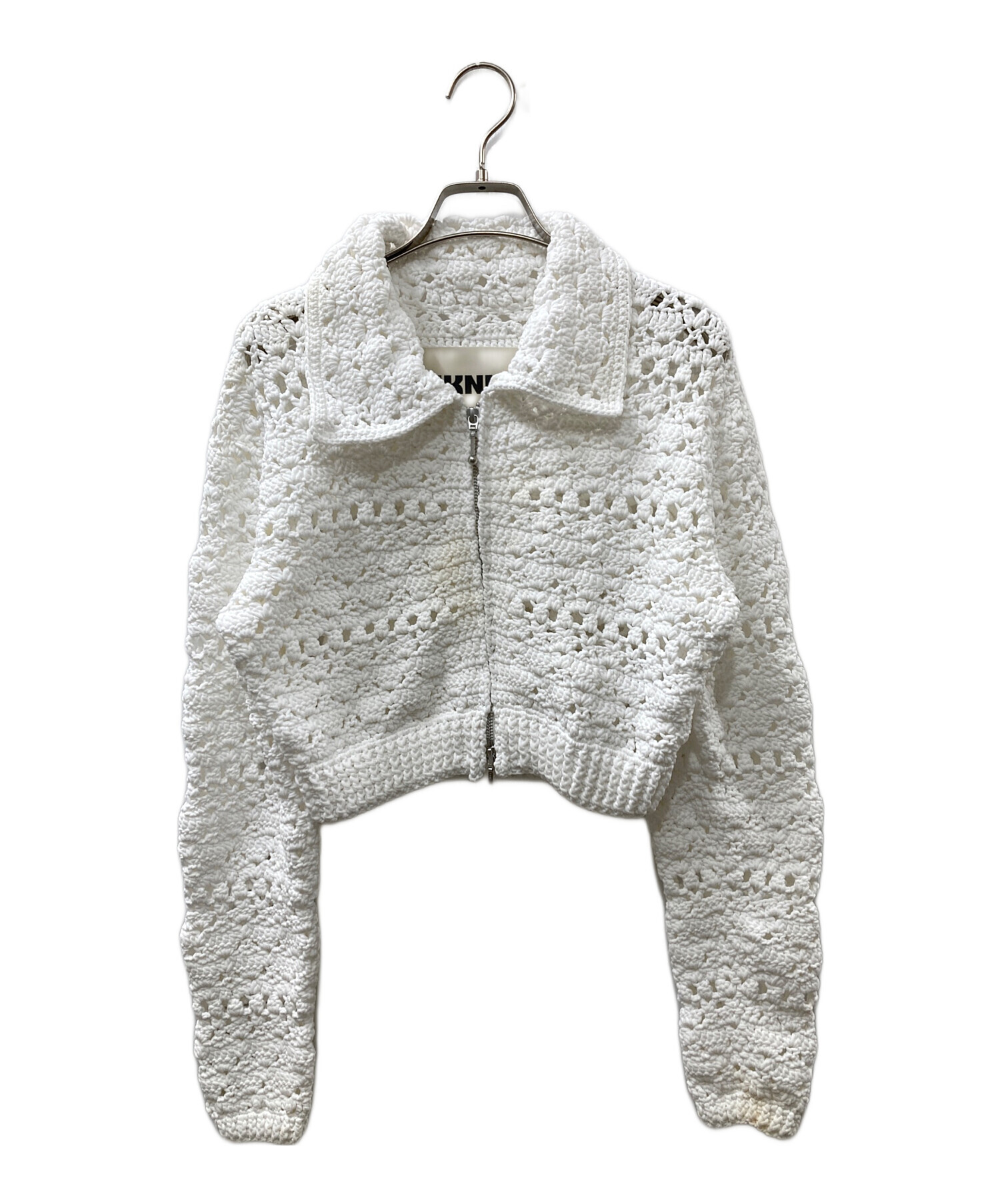 NKNIT crochet KNIT zip cardigan