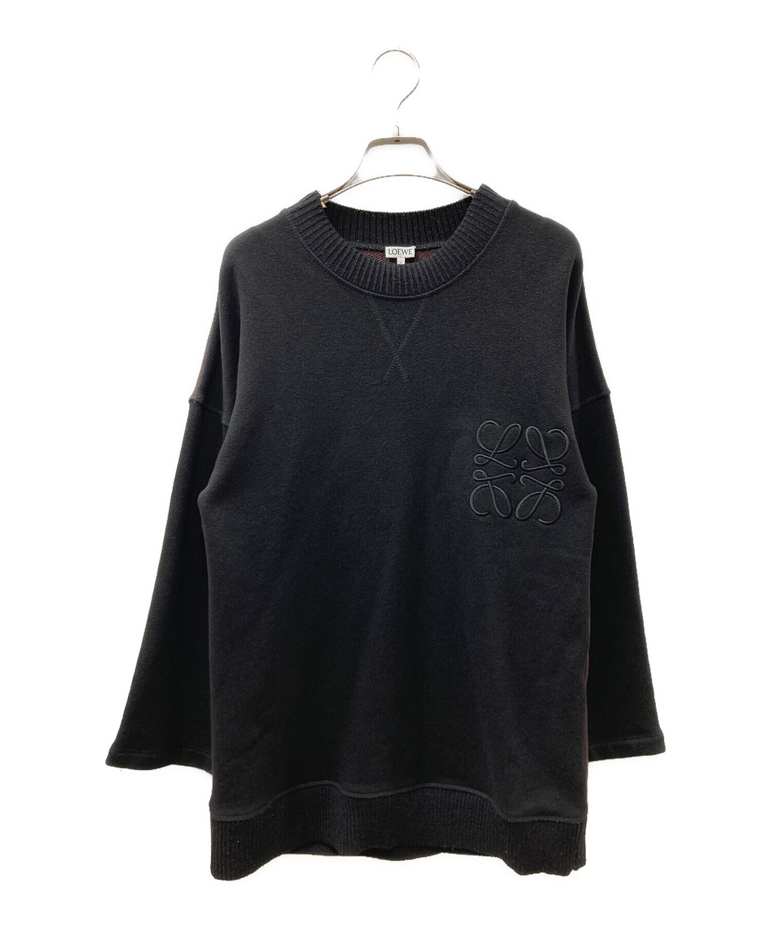 中古・古着通販】LOEWE (ロエベ) アナグラム ニット ブラック×ブラウン 