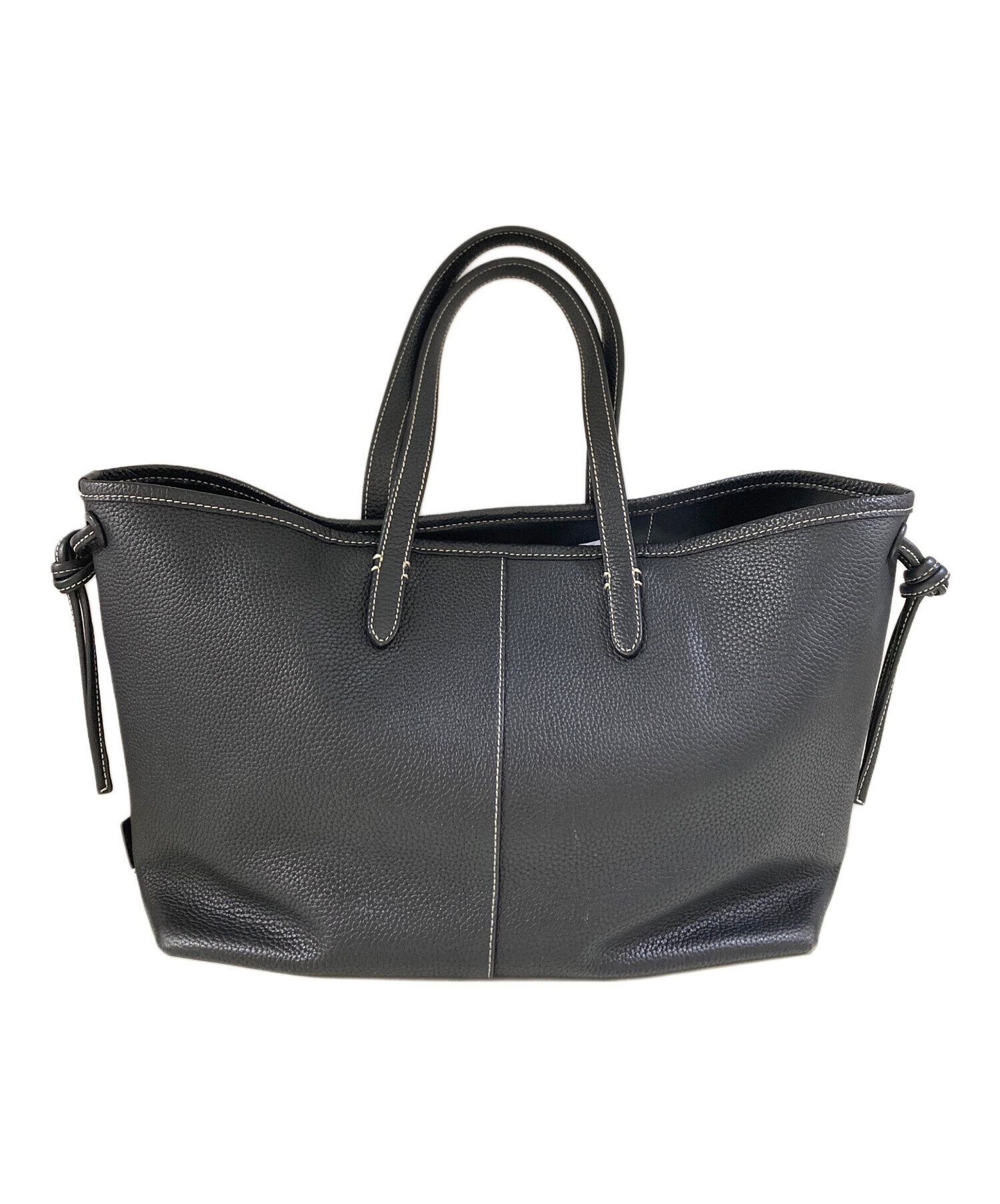 VASIC トートバッグ ブラック シボ革 中古・古着通販】VASIC (ヴァジック) SIGN トートバッグ ブラック