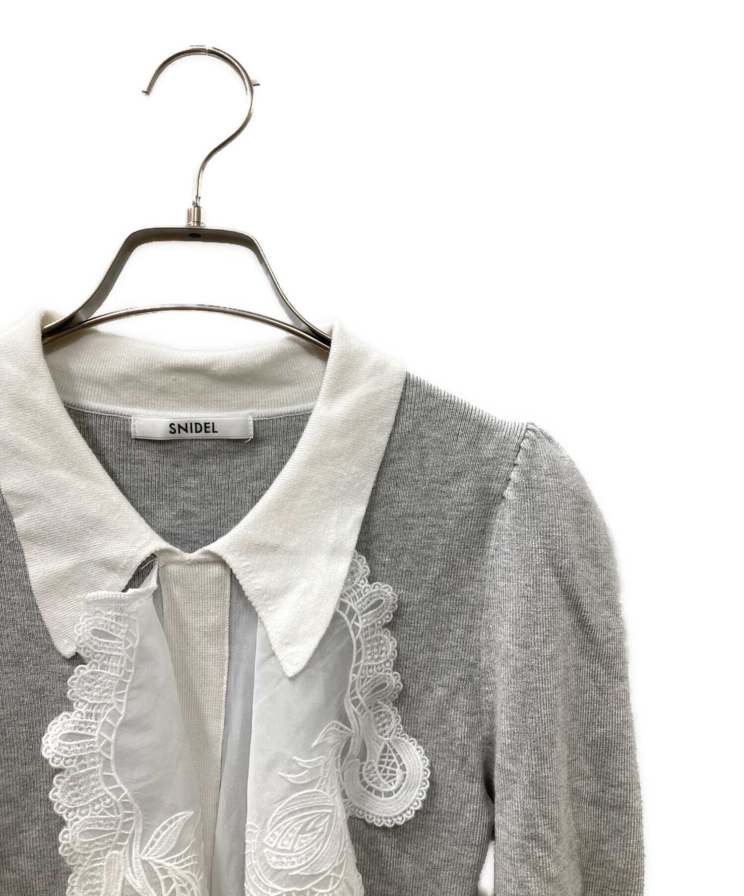 中古・古着通販】Snidel (スナイデル) ラッフル刺繍ニットプルオーバー