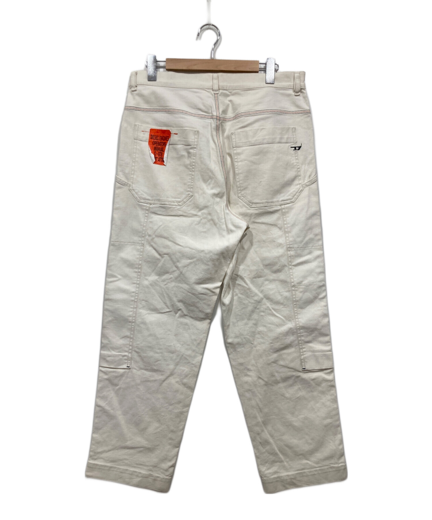 中古・古着通販】DIESEL (ディーゼル) ダブルニーパンツ ホワイト
