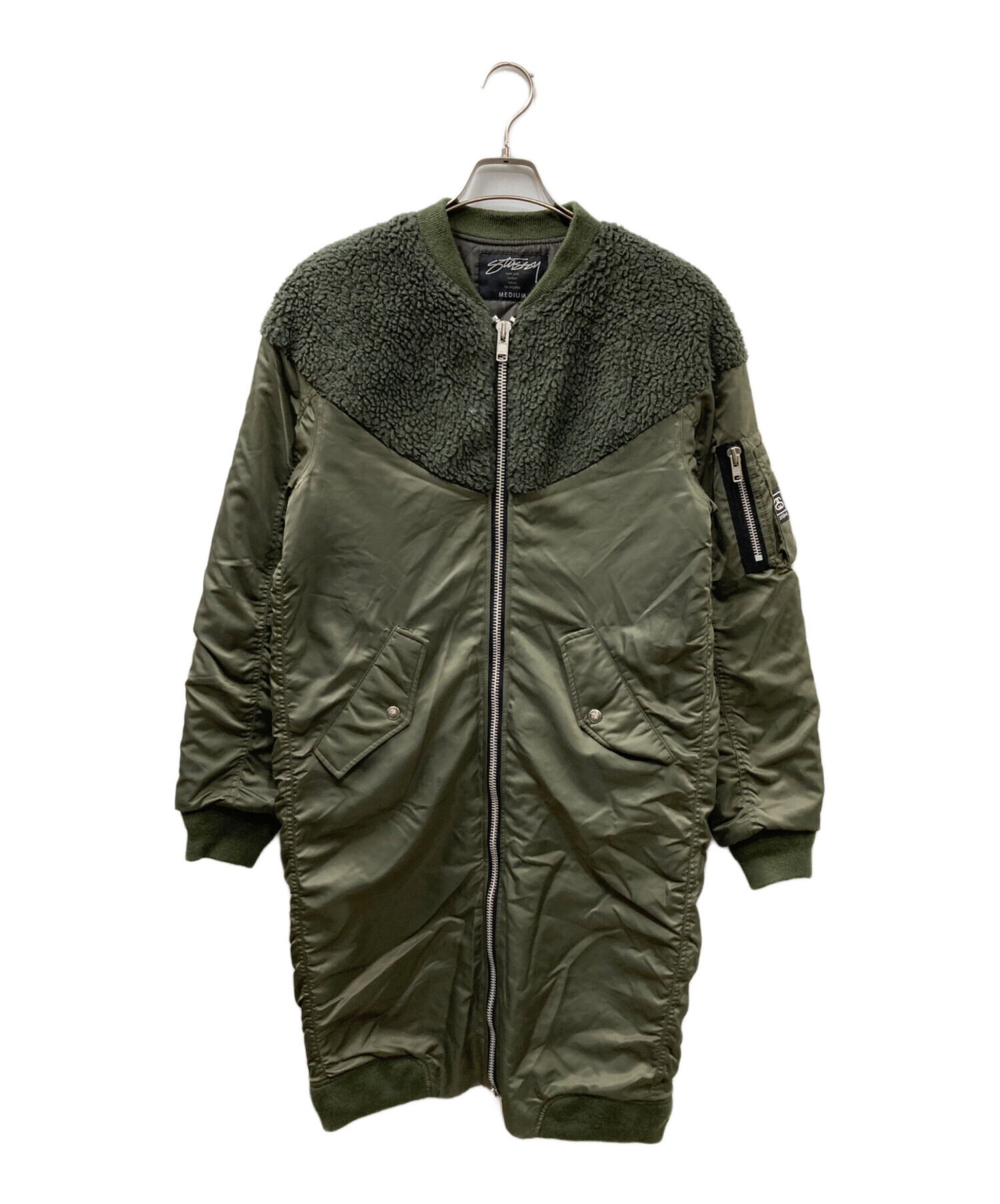 中古・古着通販】stussy (ステューシー) ボア付き MA-1 ロング 