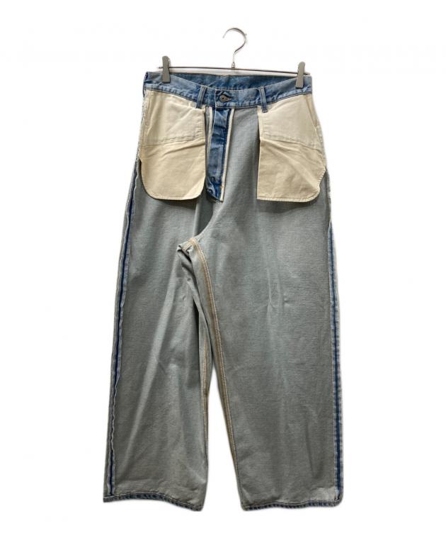 中古・古着通販】INSCRIRE (アンスクリア) Loose Fit Inside Out Denim