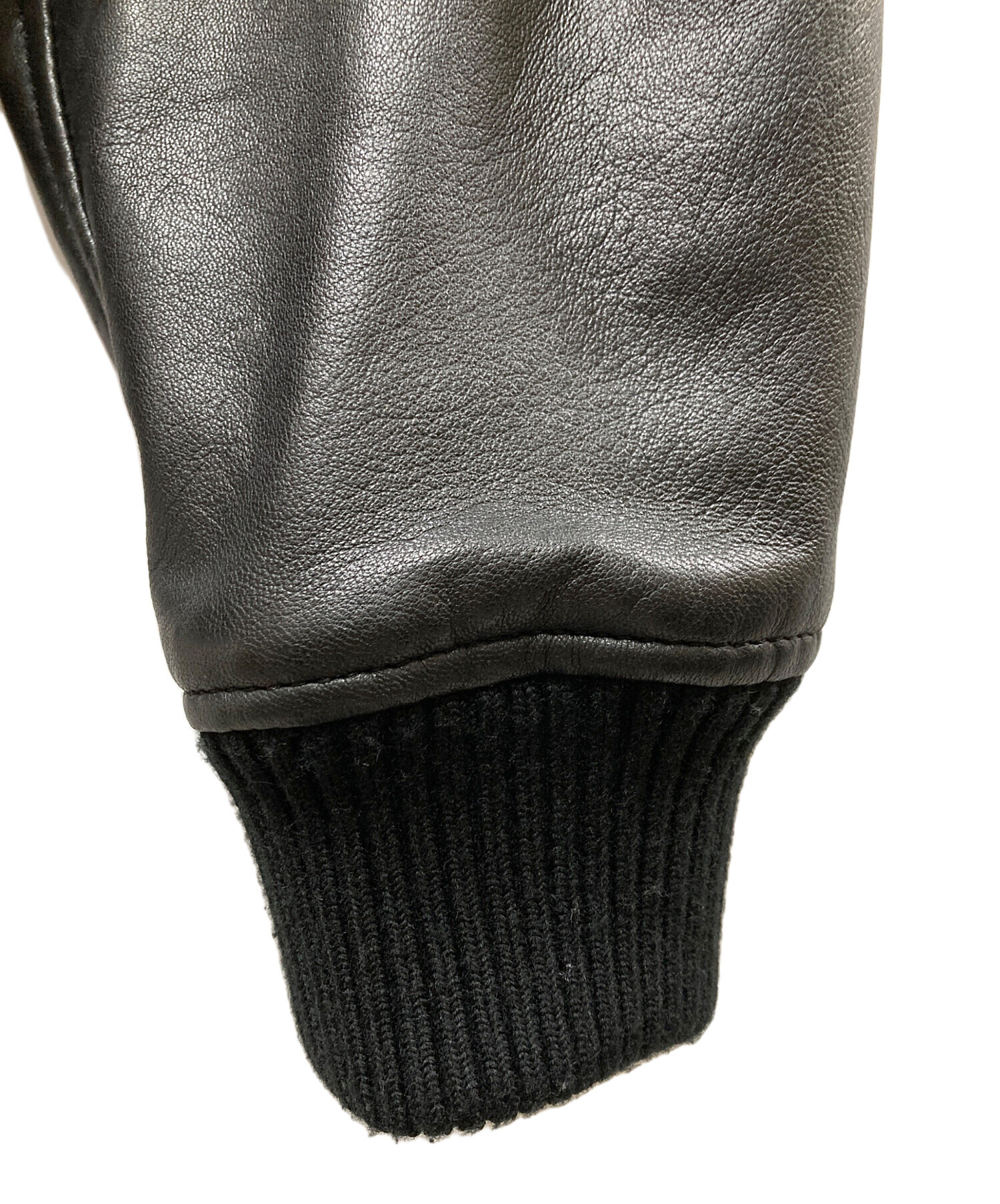 中古・古着通販】ZARA (ザラ) A-2 レザージャケット ブラック サイズ