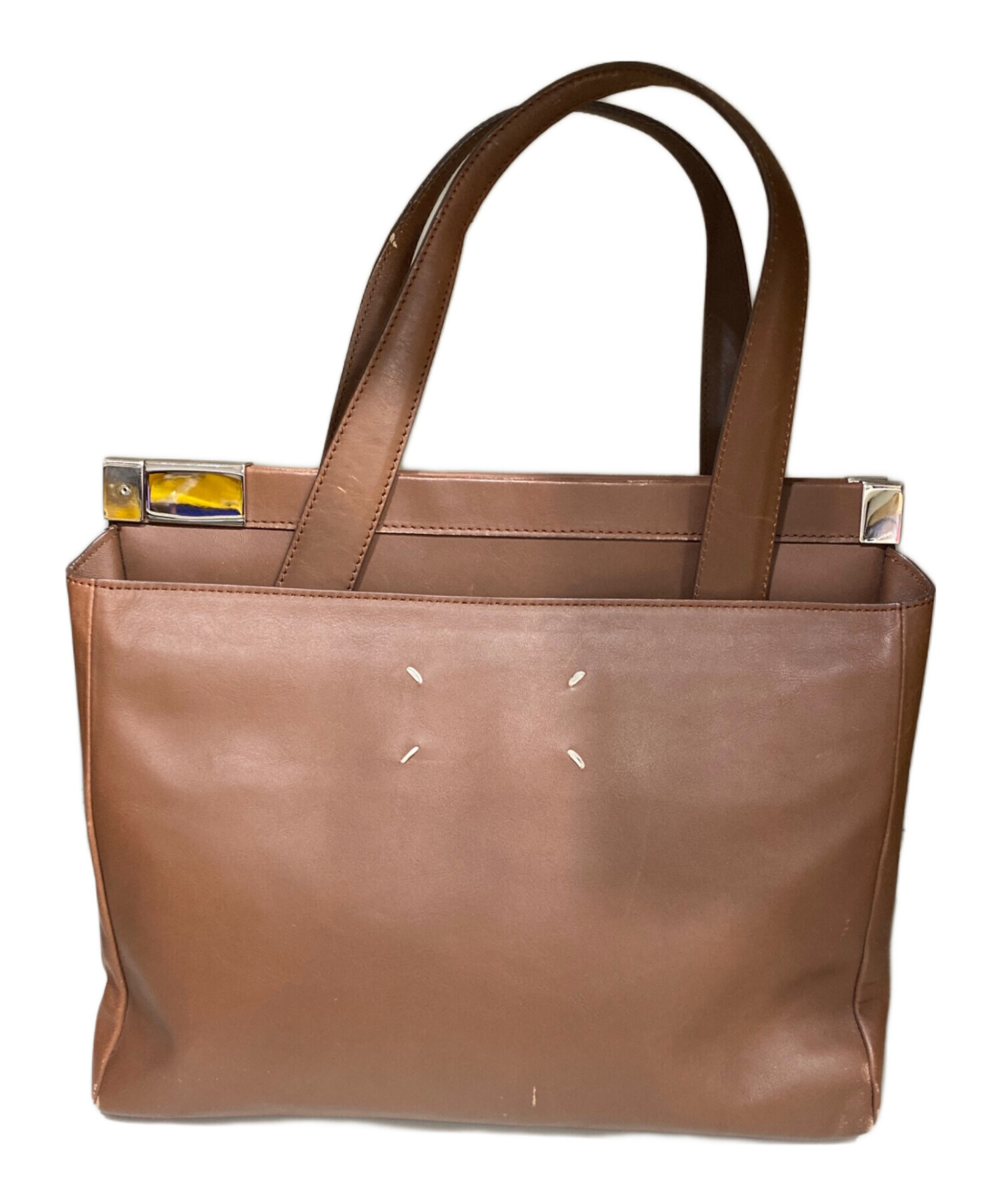 マルジェラ ブラウンレザー ショルダーバッグ MM6 Maison Margiela Numeric ショルダーバッグ | ブラウン | FARFETCH JP