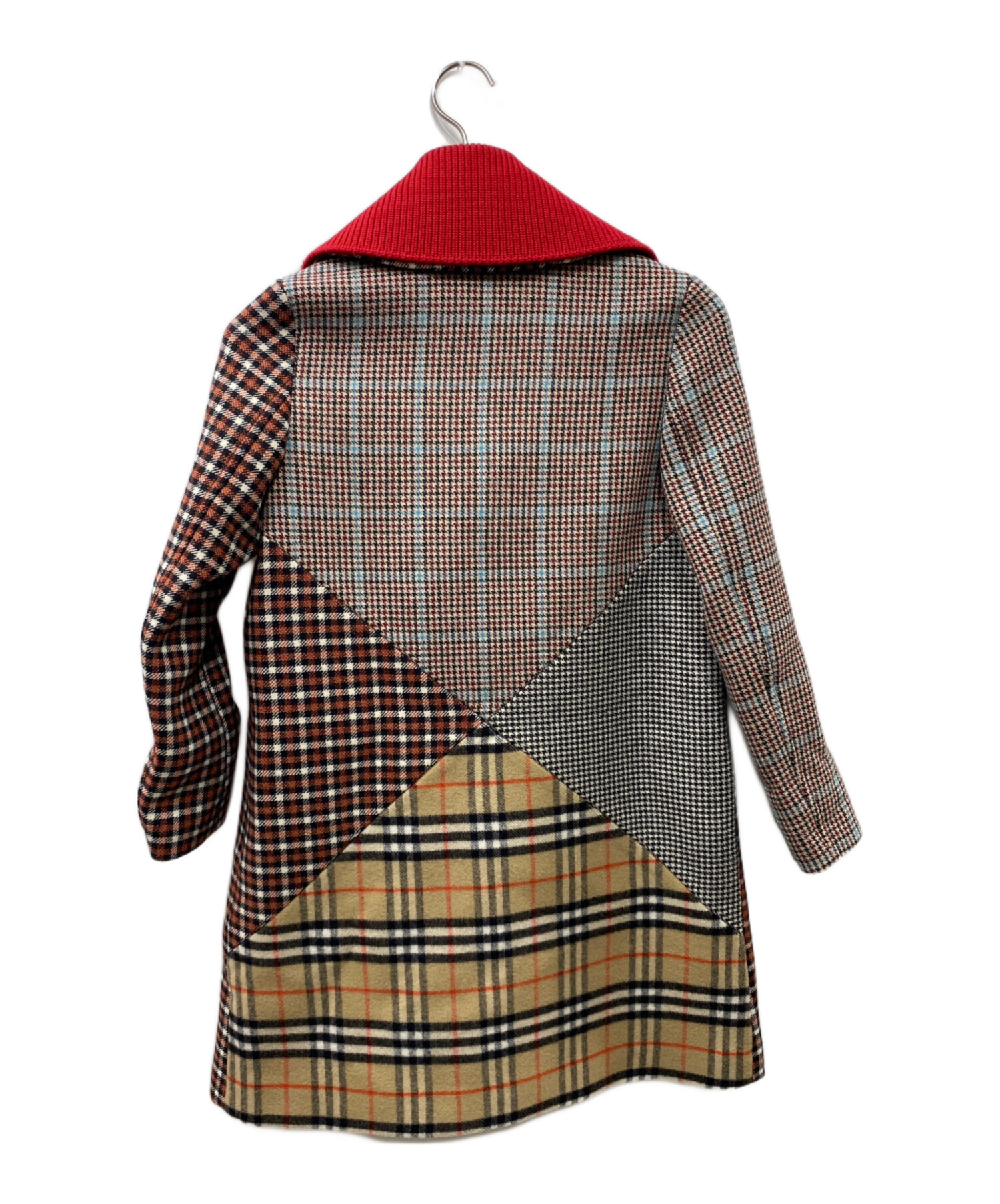 中古・古着通販】BURBERRY (バーバリー) チェック切替ダブルコート 