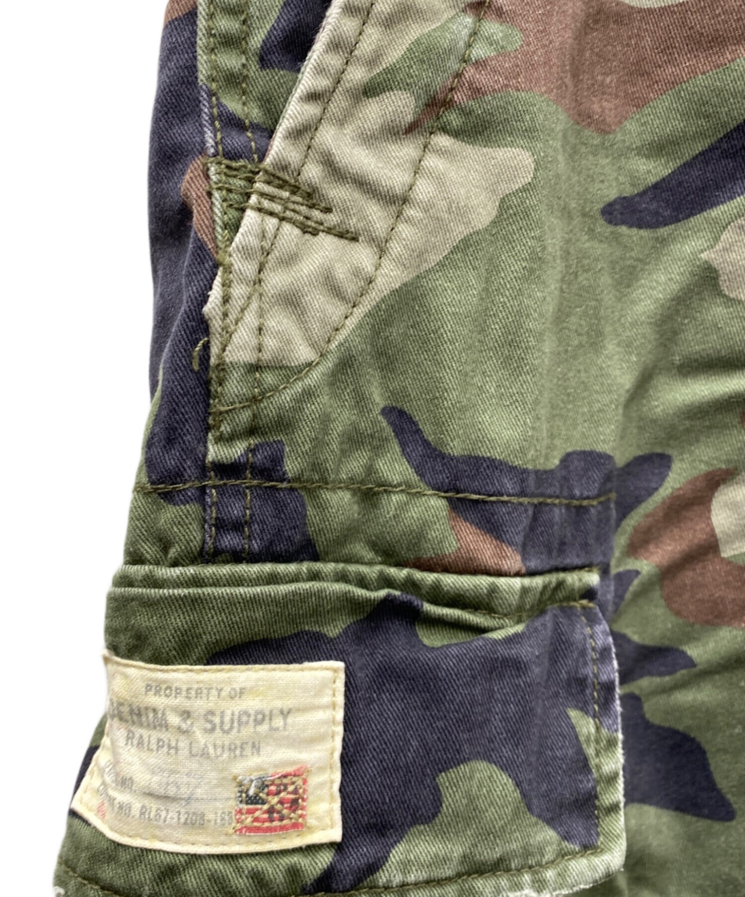 RRL RALPH LAUREN 【USED】 ハーフパンツ ★ 初期 三つ星 RRL ダブルアールエル ハーフパンツ 90s 90年代 USA製 三ツ星 rrl シャツ