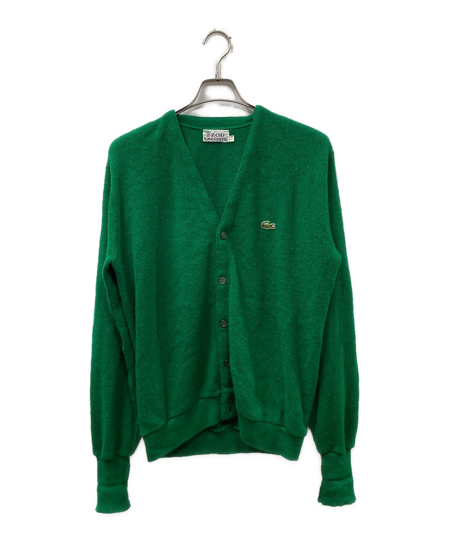 ラコステ カーディガン Mサイズ グリーン 中古・古着通販】LACOSTE (ラコステ) ヴィンテージニットカーディガン