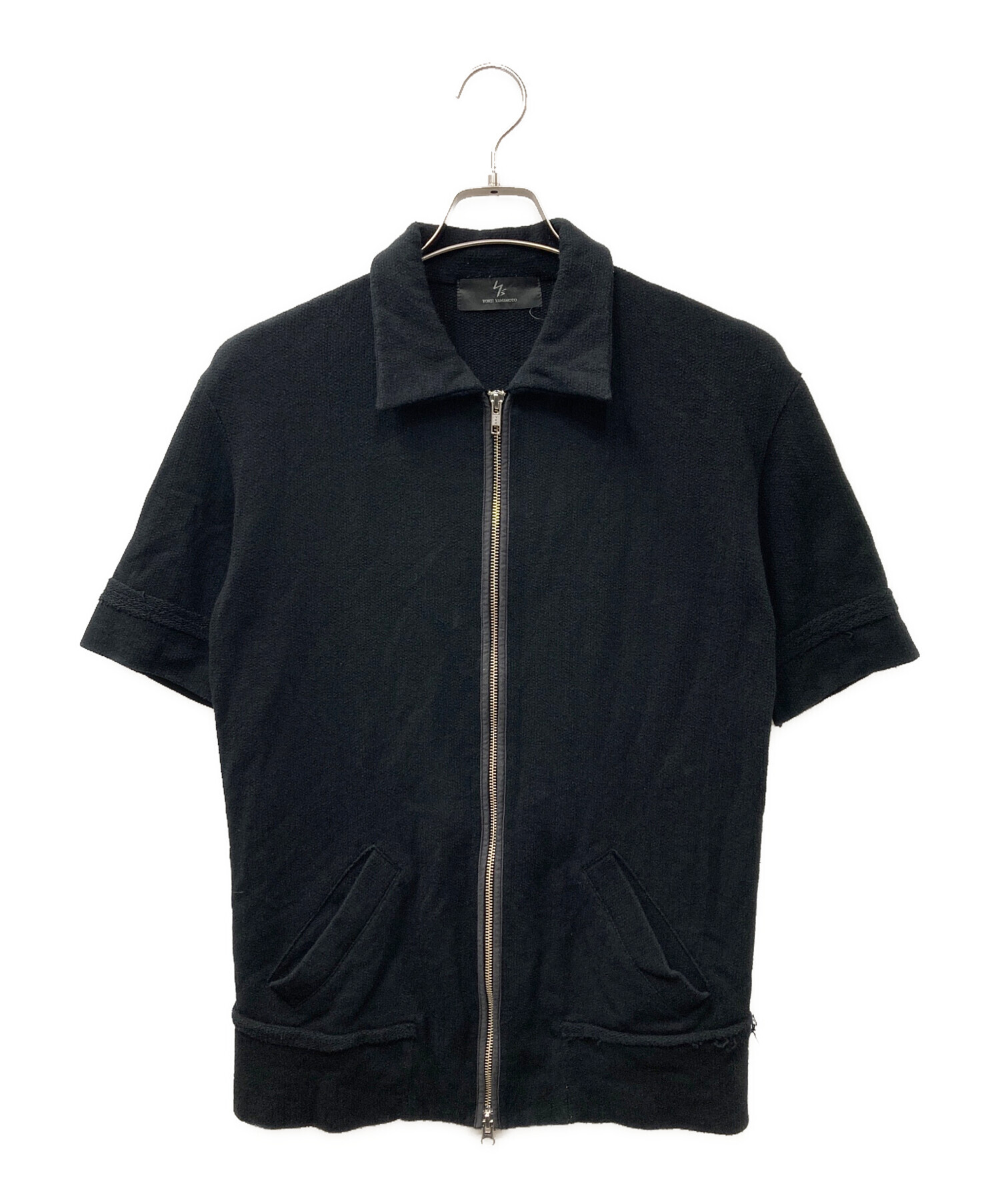 近年 ヨウジヤマモト Yohji Yamamoto コットンショートスリーブTシャツ 2＼ブラック カットソー 半袖 トップス【2400014684643】 近年 ヨウジヤマモト Yohji Yamamoto コットンショートスリーブTシャツ