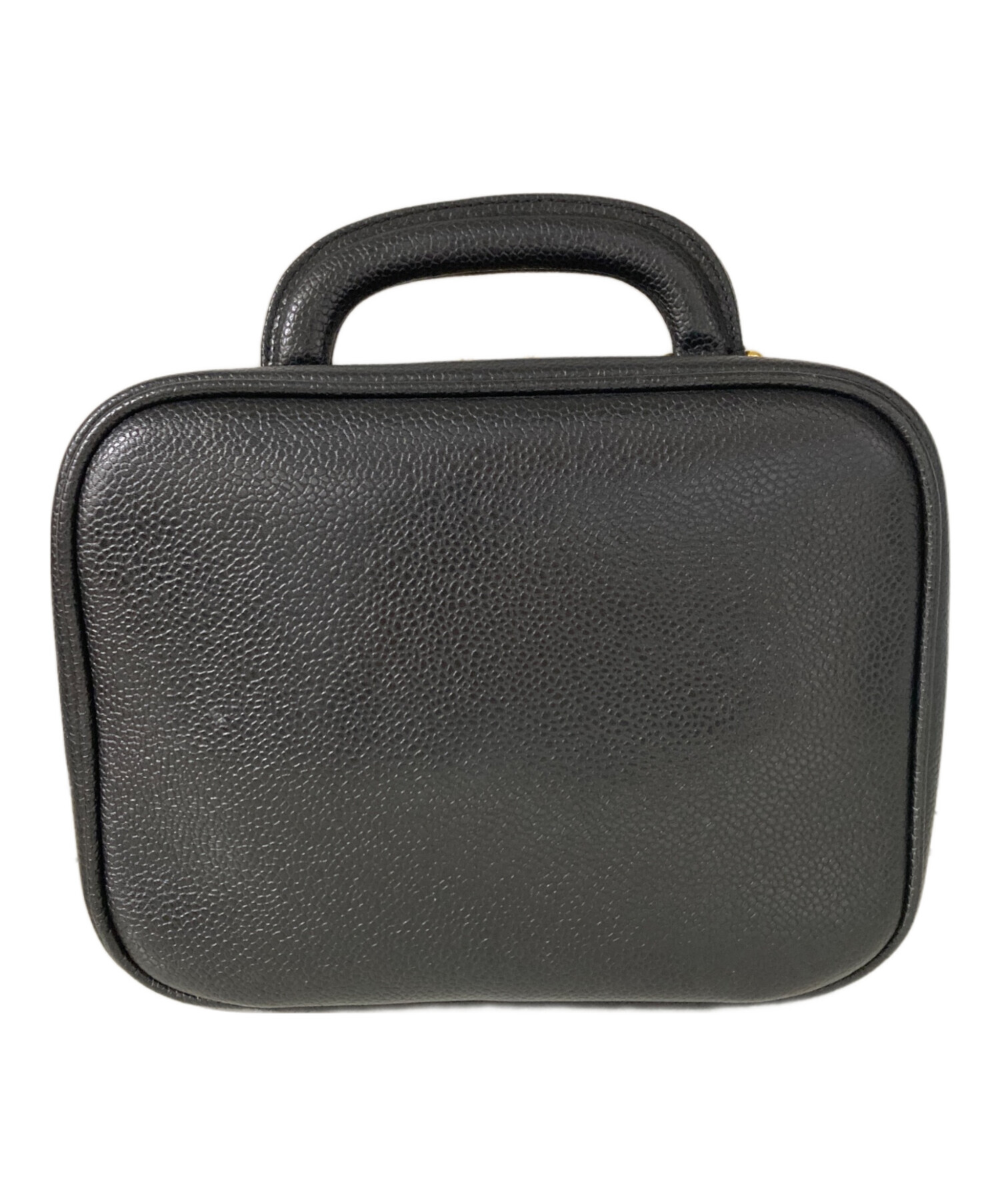 【CHANEL】バニティバッグポーチ キャビアスキン 中古 中古・古着通販】CHANEL (シャネル) キャビアスキン ココマーク