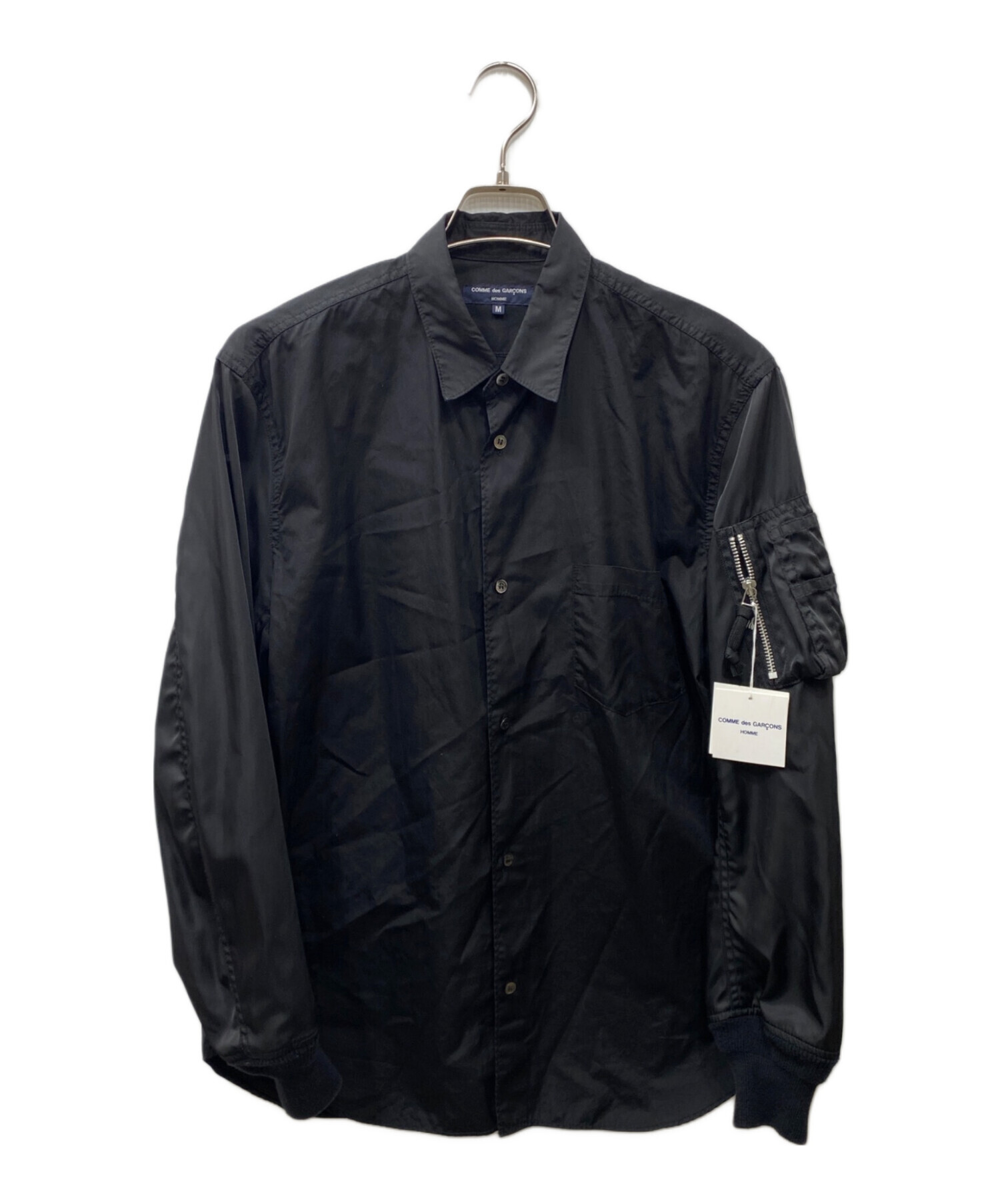 COMME des GARCONS HOMME PLUS 切替シャツ Black 中古・古着通販】COMME des GARCONS HOMME (コムデギャルソン オム