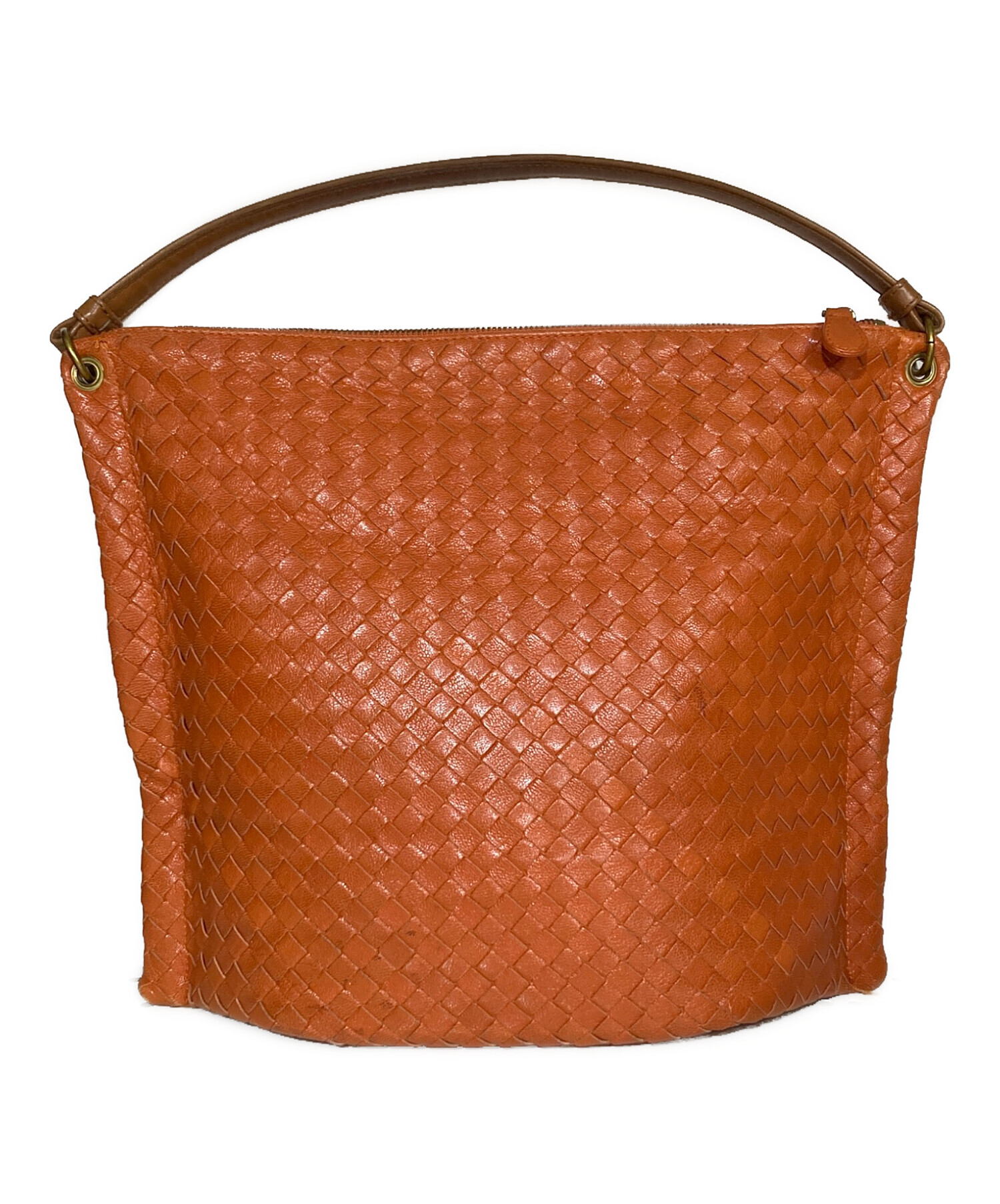 Vintage BOTTEGA VENETA イントレチャート ハンドバッグ 茶 Vintage BOTTEGA VENETA イントレチャート ハンドバッグ 茶