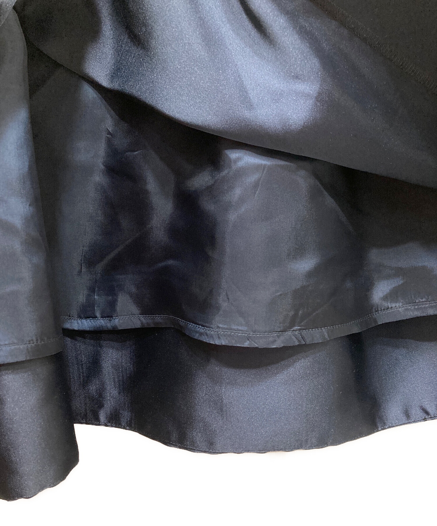 中古・古着通販】SHE TOKYO (シートーキョー) サテンスカート ネイビー