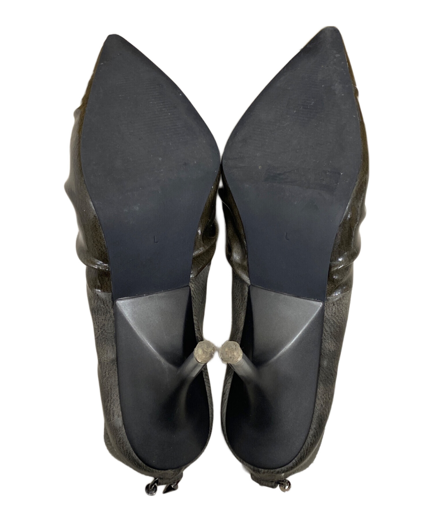 【新品 未使用】YELLO ミュール ヒール SHEMHAZA HEELS 中古・古着通販】YELLO (イエロー) SHEMHAZA HEELS ピンヒールパンプス