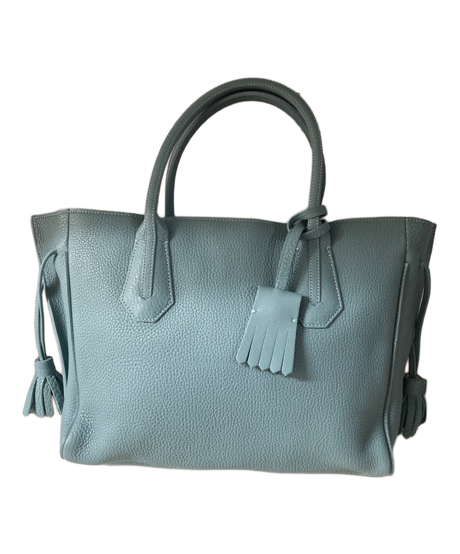 中古・古着通販】LONGCHAMP (ロンシャン) レザートートバッグ ブルー