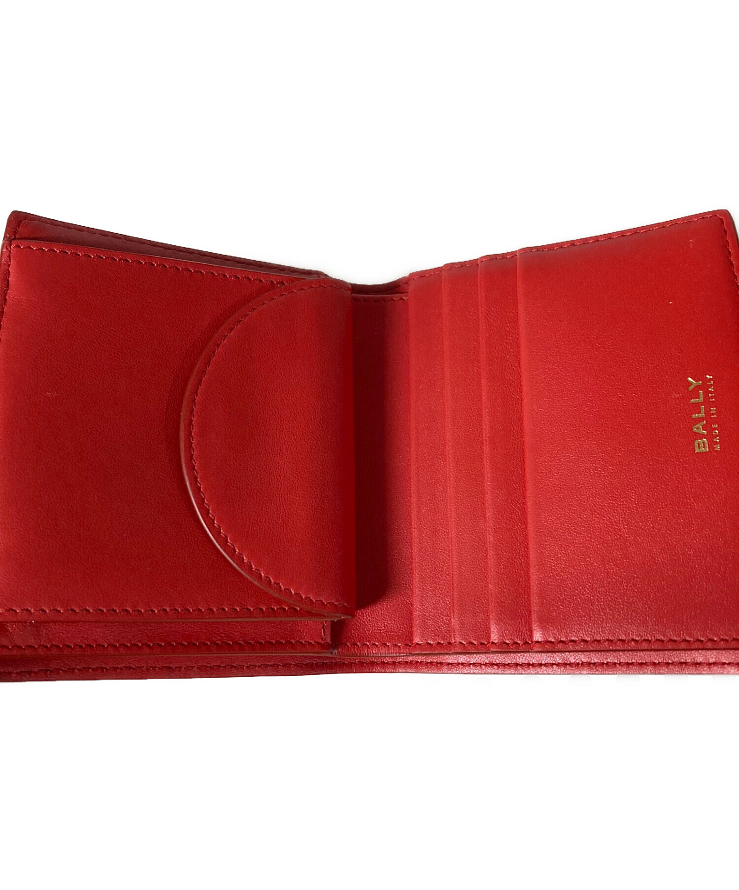BALLY バリー/エリンカーフレザーコンパクト財布/6211175/Sランク/89【中古】 中古・古着通販】BALLY (バリー) Ollam カーフレザー ストロベリー