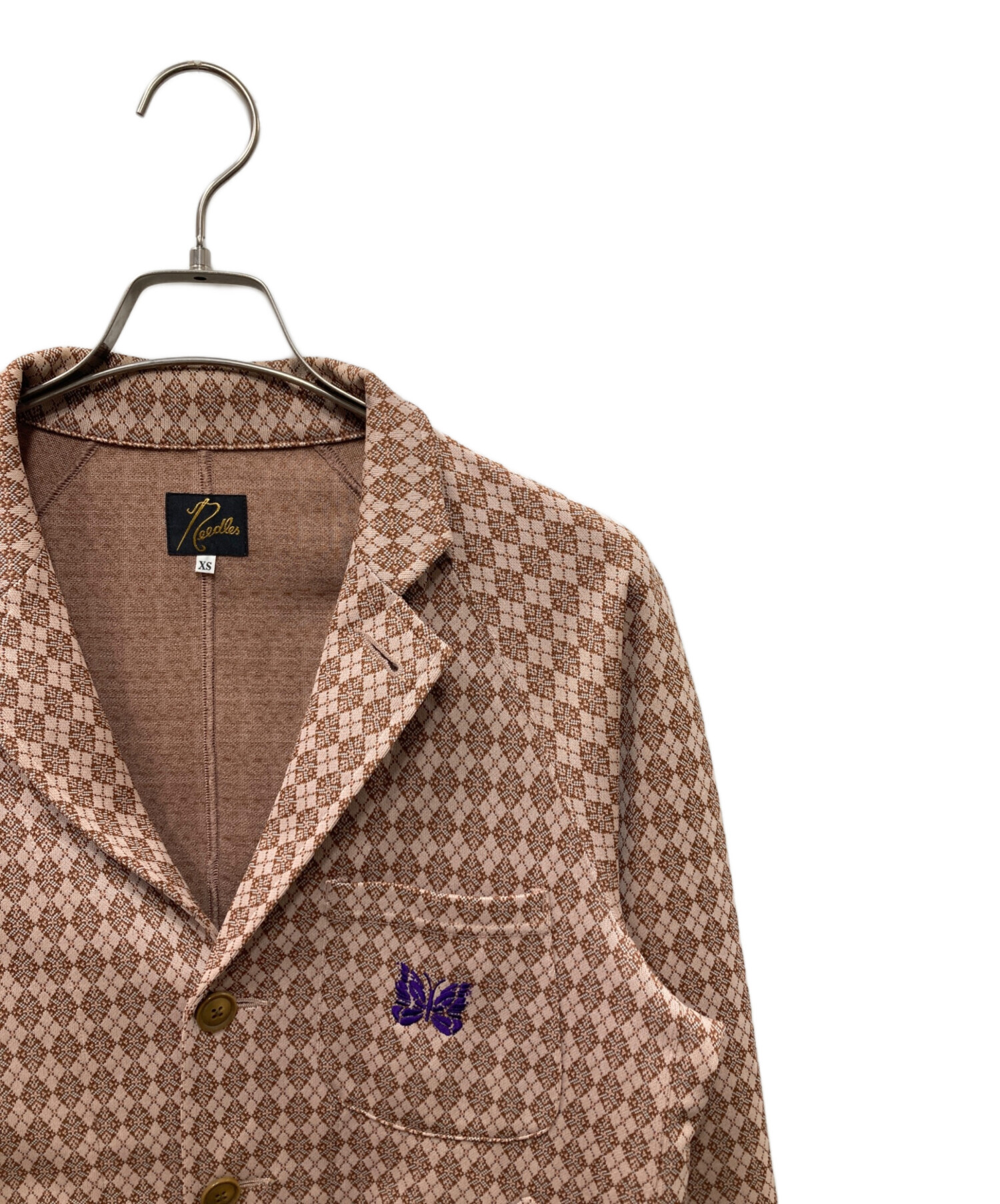 Needles テーラードジャケット パピヨン刺繍 ブラウン S 中古・古着通販】Needles (ニードルズ) STUDIOUS別注 RAGRAN JACKET