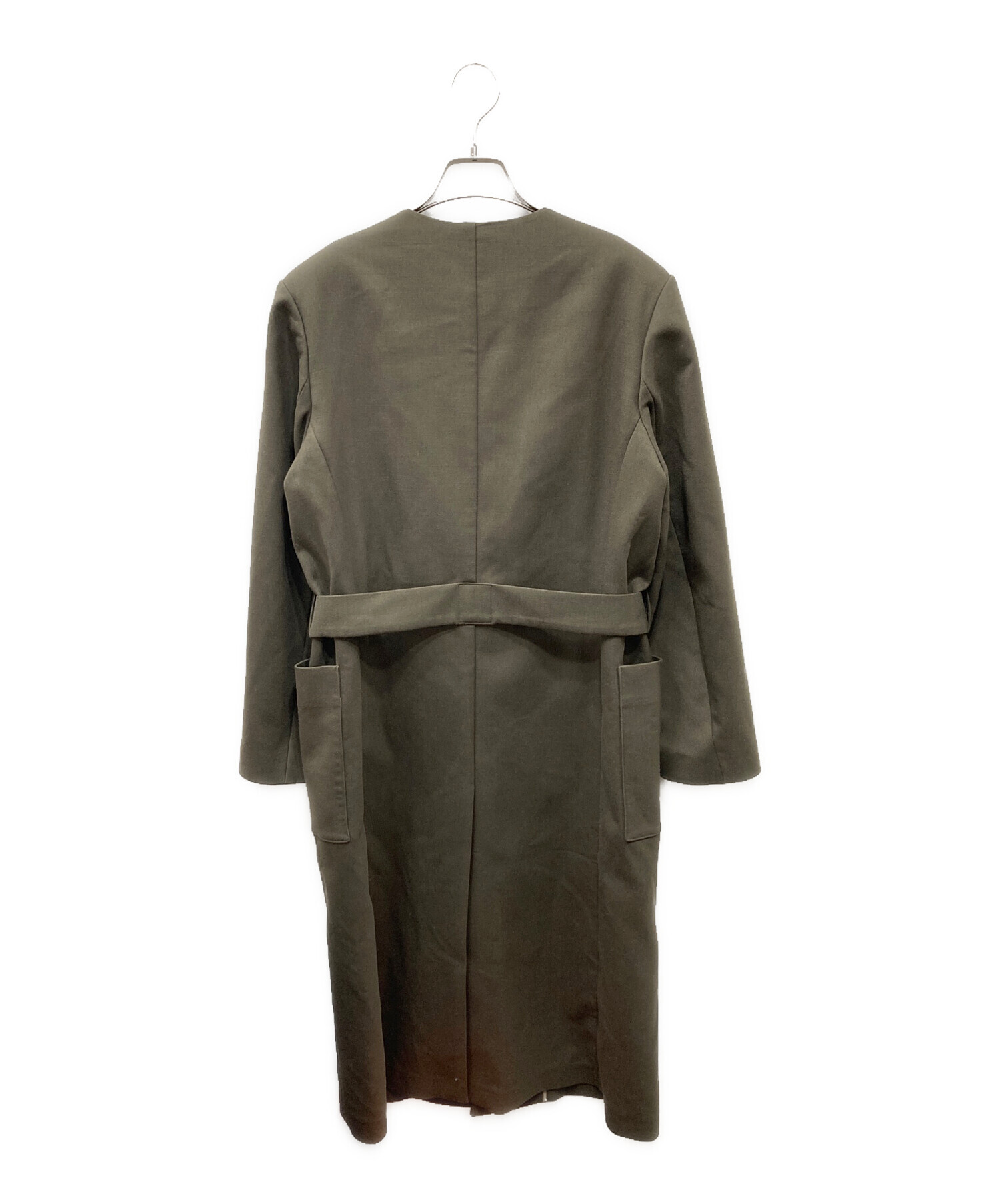 中古・古着通販】HYKE (ハイク) DOUBLE FACE COAT ノーカラーロング