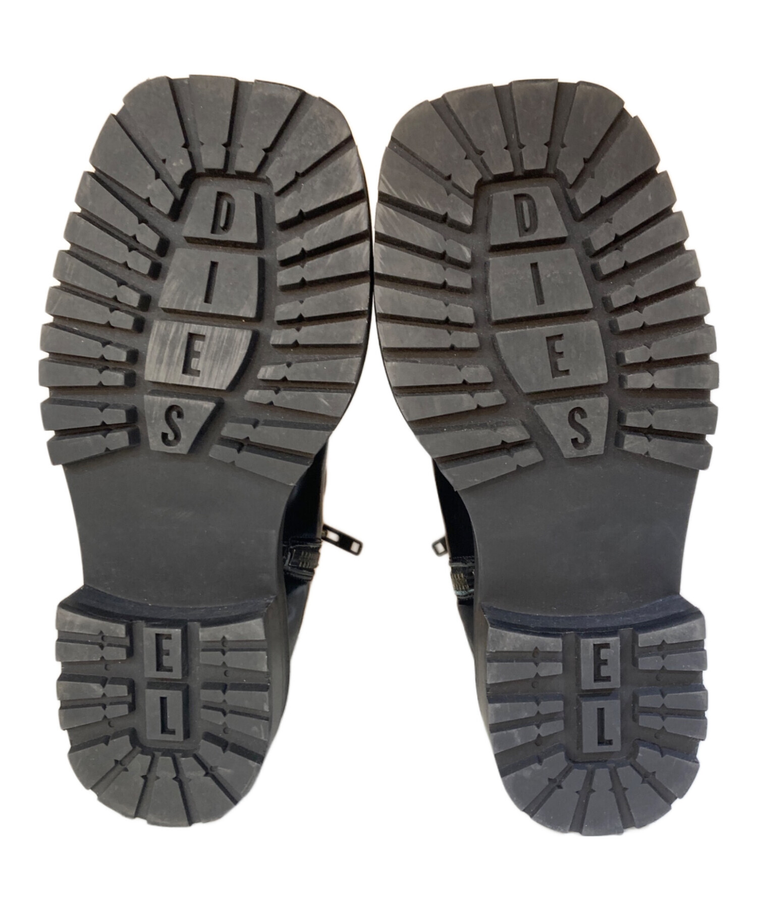 中古・古着通販】DIESEL (ディーゼル) スクエアトゥブーツ ブラック