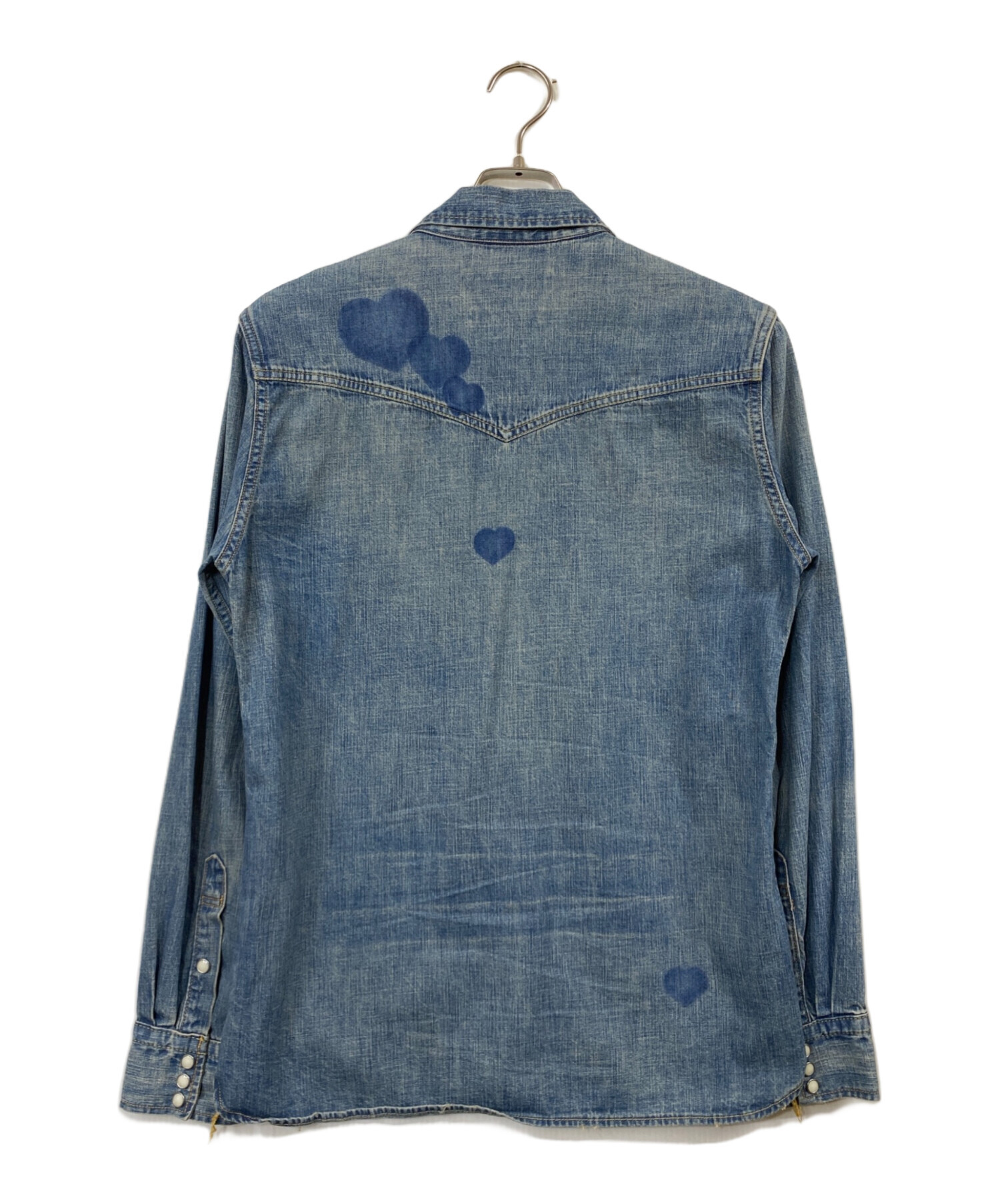 美品 レミレリーフ ダメージ 加工 インディゴ デニム ウエスタン シャツ XL 中古・古着通販】REMI RELIEF (レミレリーフ) デニムウエスタンシャツ