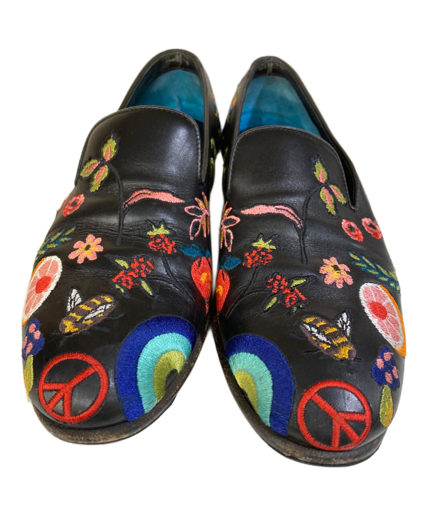 中古・古着通販】PAUL SMITH (ポールスミス) 刺繍ローファー ブラック