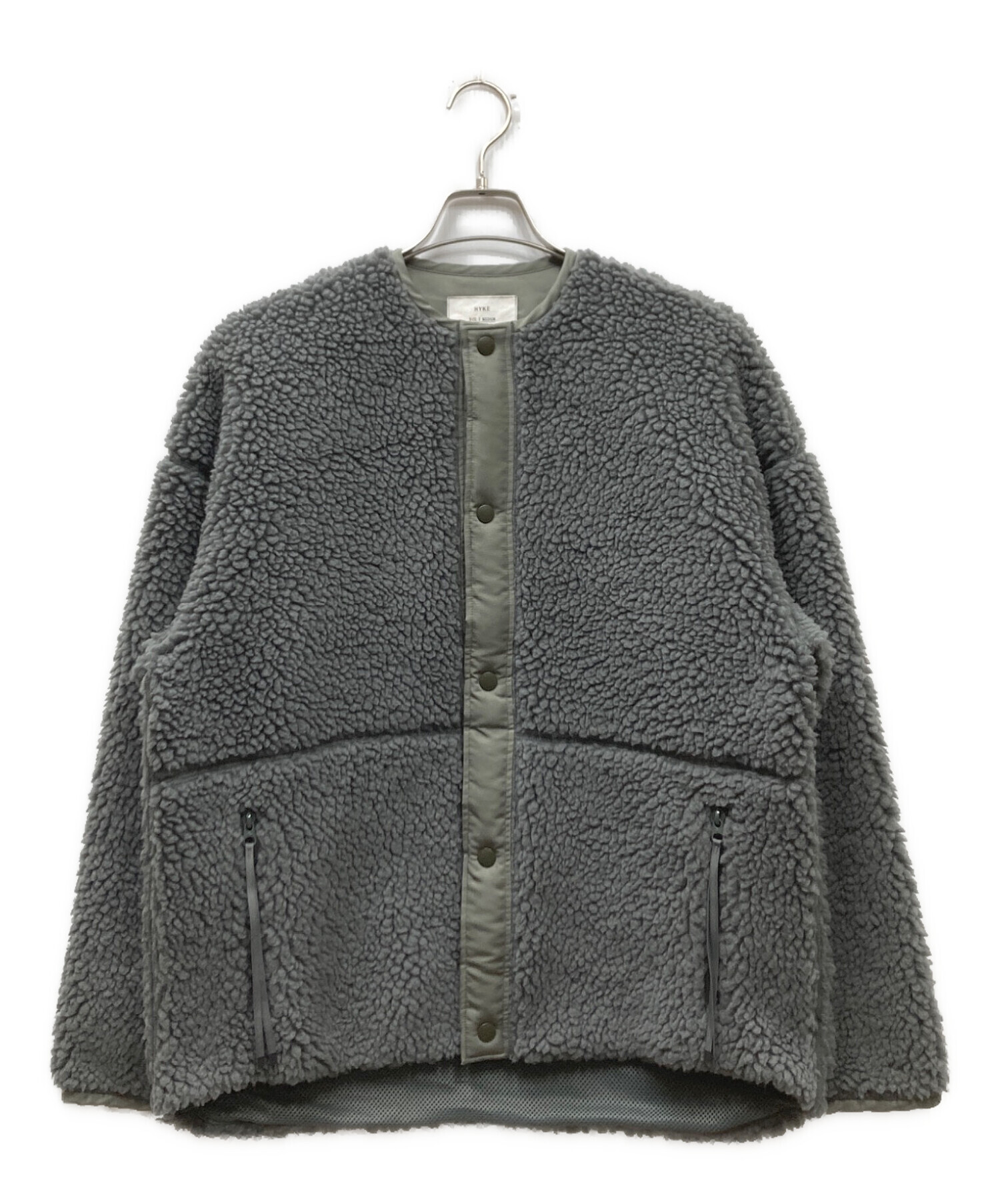 中古・古着通販】HYKE (ハイク) 23AW ボアジャケット カーキ サイズ:2