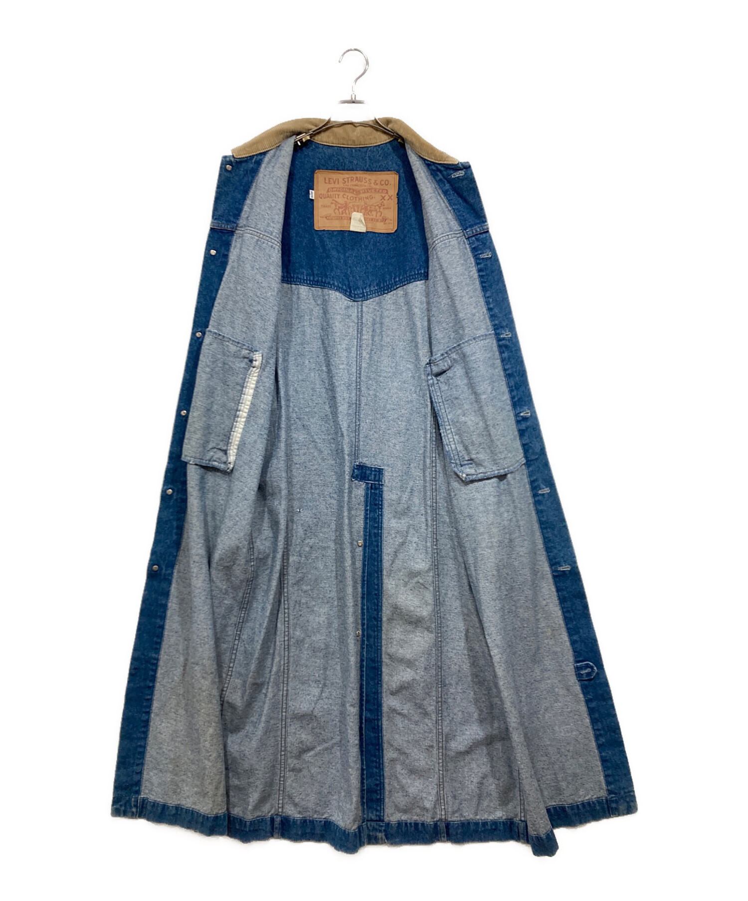 vintage 80s levis デニムロングコート 乗馬コート vintage 80s levis デニムロングコート 乗馬コート メンズ