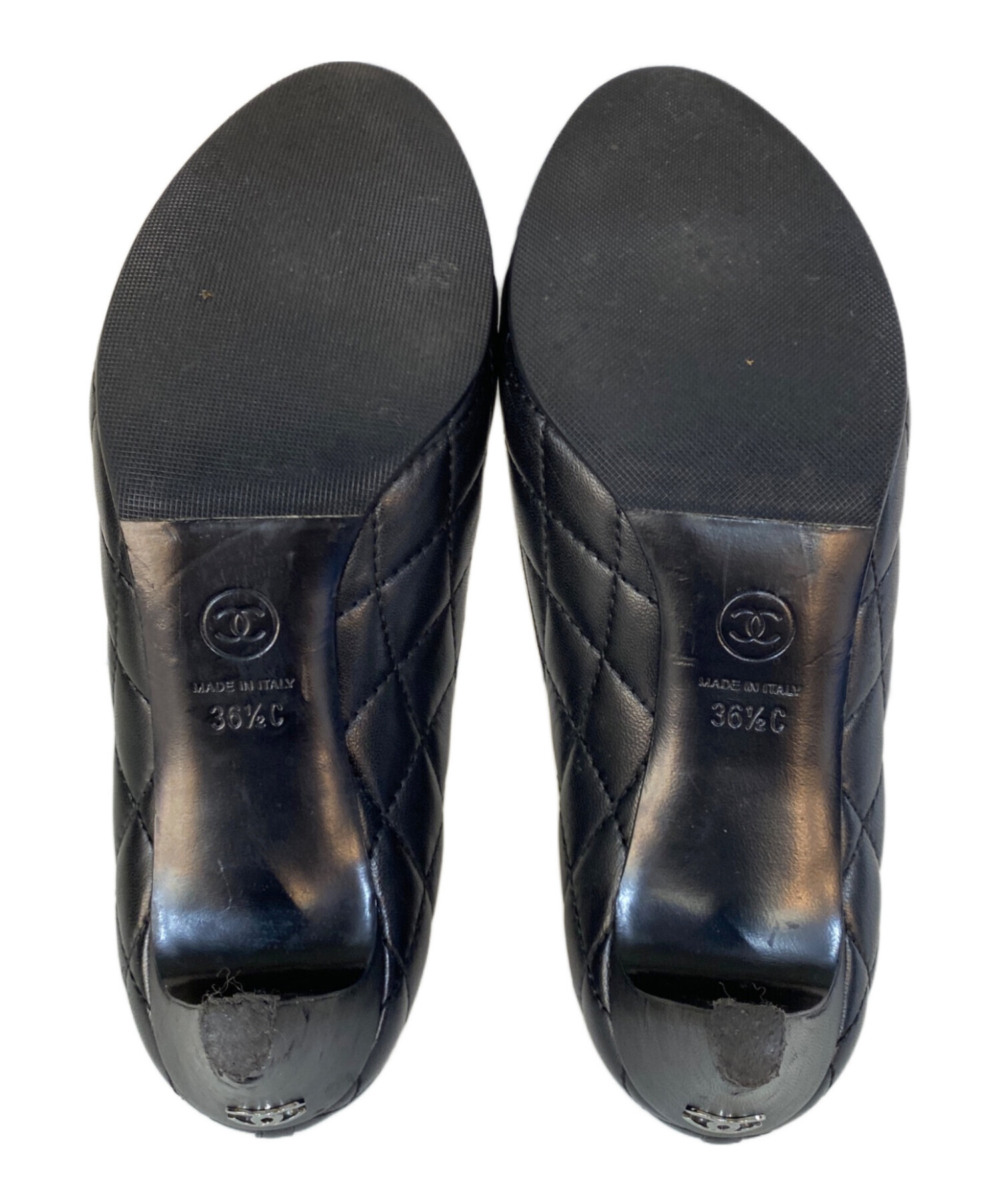 中古・古着通販】CHANEL (シャネル) キルティング ヒールパンプス 