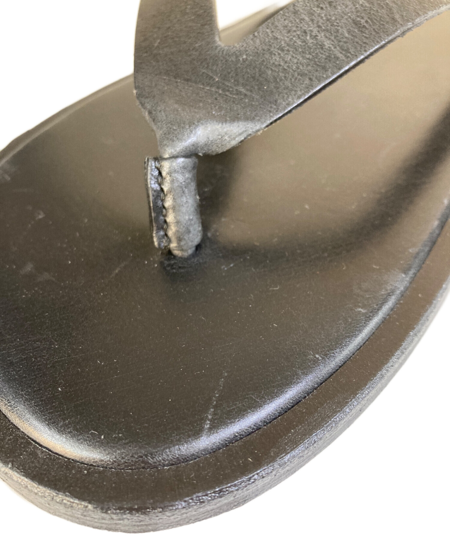 中古・古着通販】AURALEE (オーラリー) LEATHER TONG SANDALS ブラック