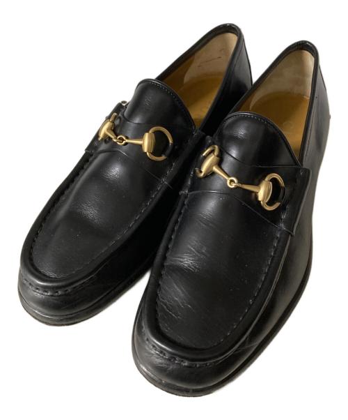 中古良品 GUCCI (グッチ) 9094/J-4D4 アイウェア メガネ 眼鏡 シャイニーブラック GGパターン 中古グッチ GGデニム ベルト レザー ブルー ブラウン