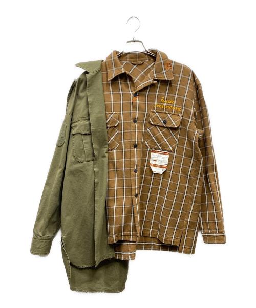 【中古】未使用品 ミハラヤスヒロ MIHARA YASUHIRO 25AW EMBELLISHED MILITARY SHIRTS ミリタリーシャツ 46 中古・古着通販】MIHARA YASUHIRO (ミハラヤスヒロ) Single Draped