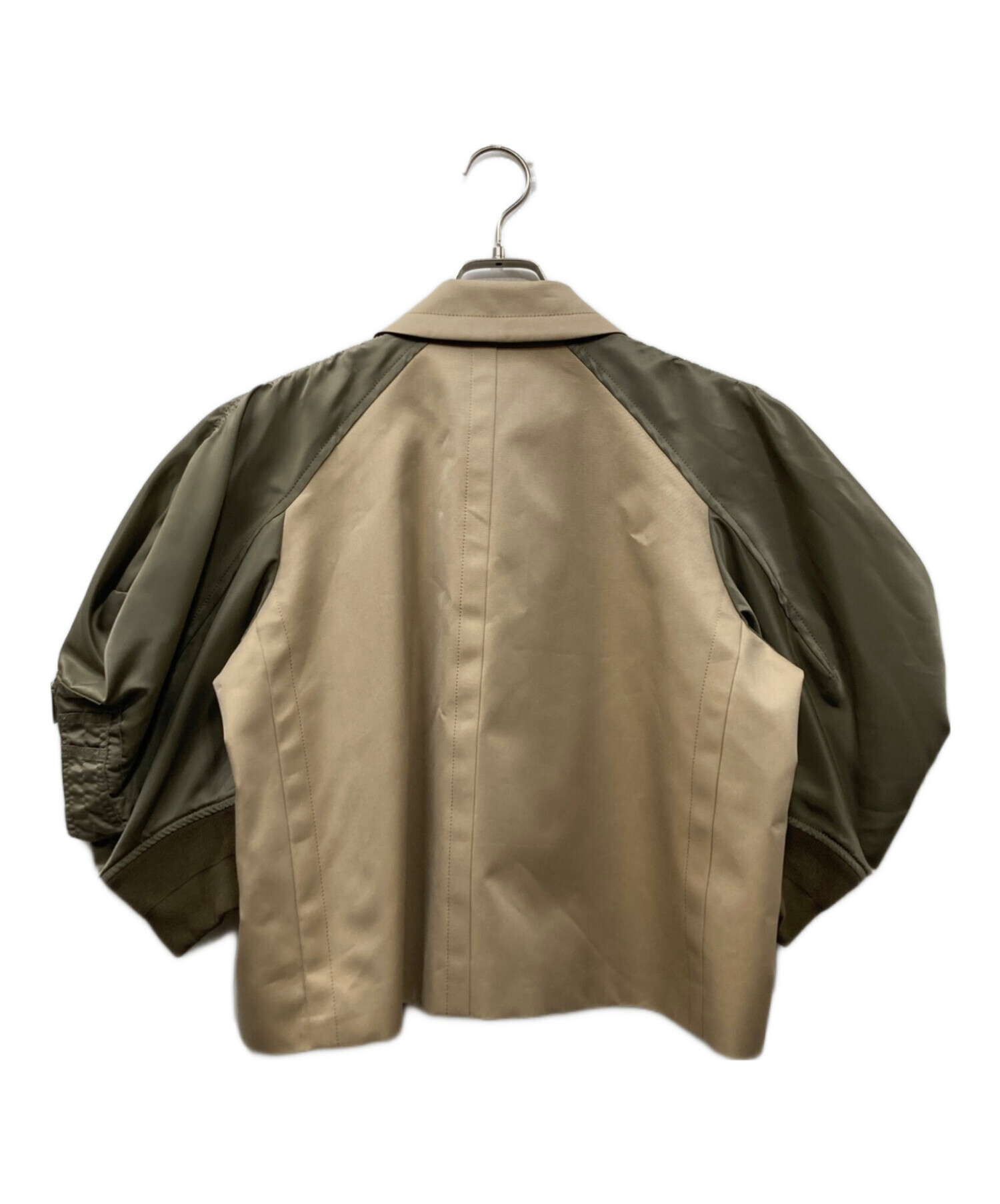 sacai チノジャケット 25ss ベージュ　サイズ2 sacai サカイ☆25SS新作コットンチノパフショルダージャケット