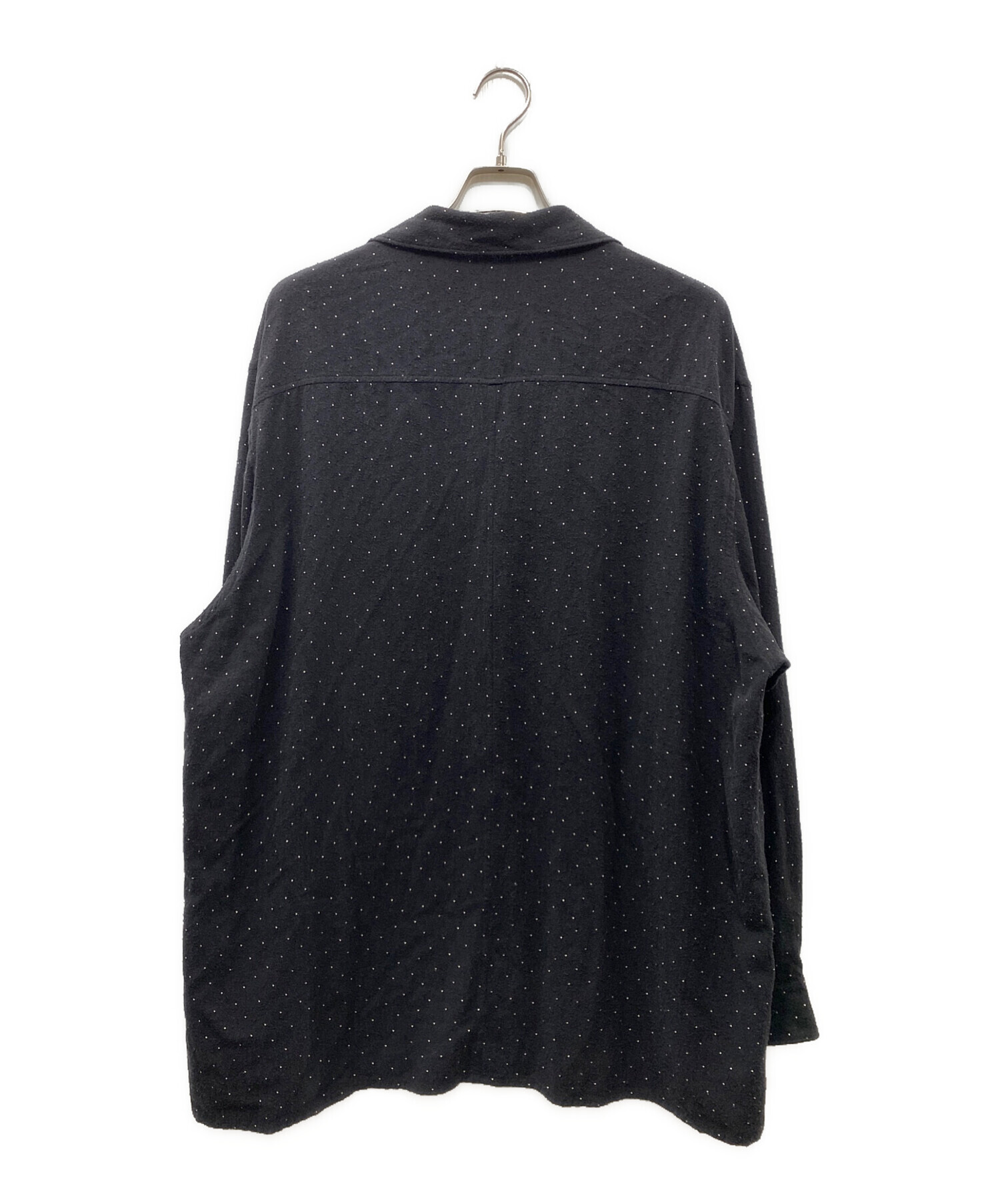 COMOLI コモリ サファリシャツ シャツジャケット 染め直し ブラック 中古・古着通販】COMOLI (コモリ) シルクノイル ドット シャツ