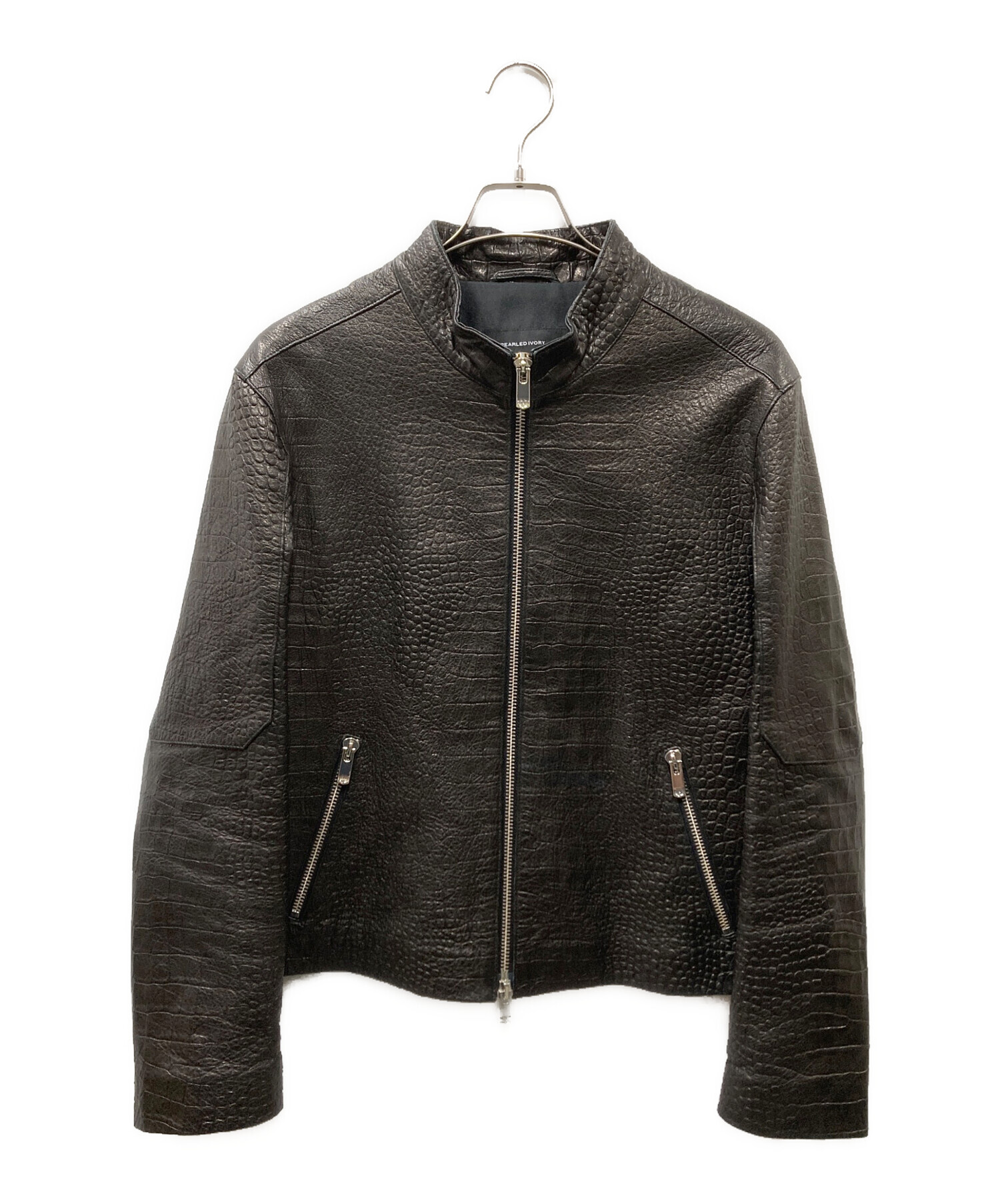 【PEARLED IVORY】レザージャケット - XS PEARLED IVORY】レザージャケット - XS