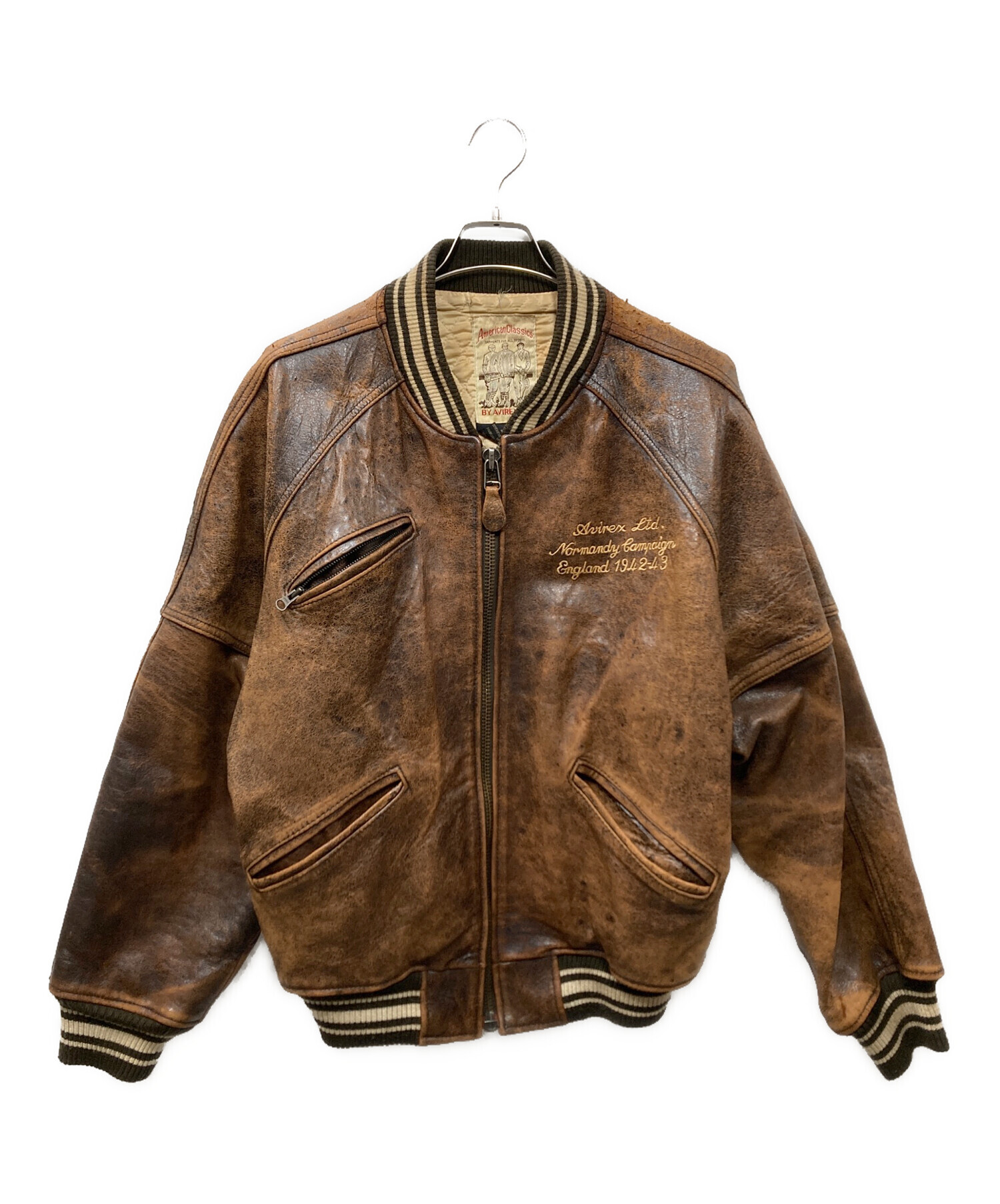 中古・古着通販】AVIREX (アヴィレックス) レザー スタジャン