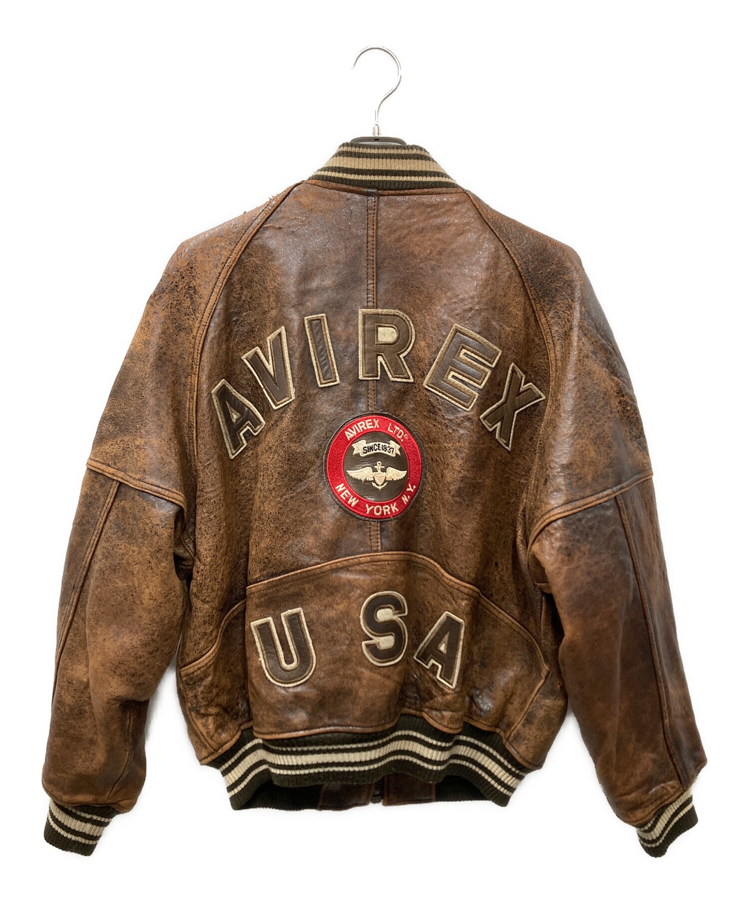 中古・古着通販】AVIREX (アヴィレックス) レザー スタジャン