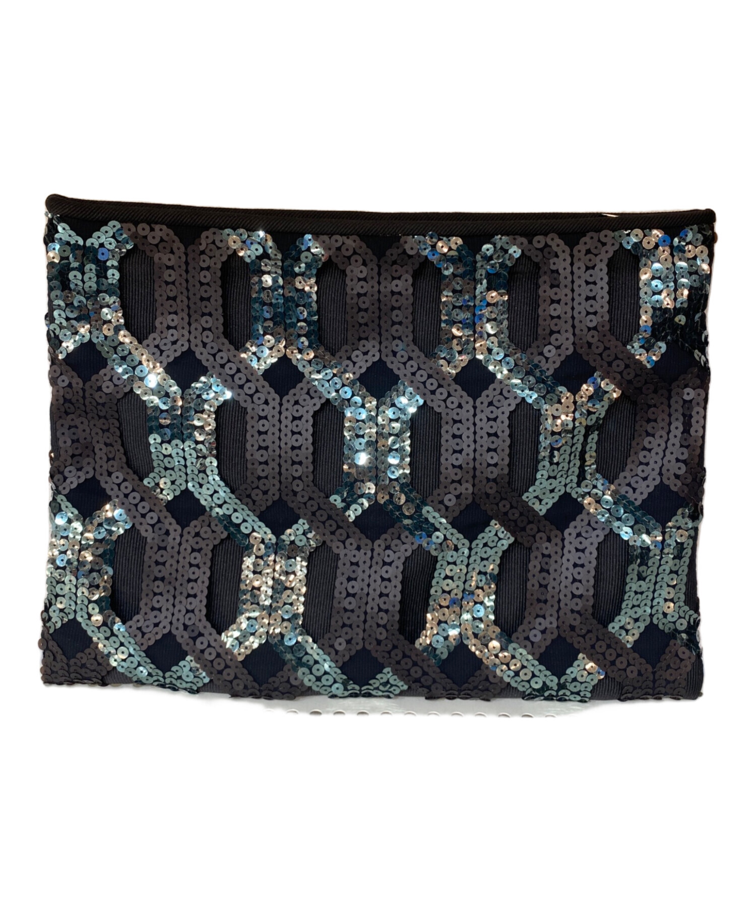 Miu Miu クラッチバッグ 青 スパンコール 中古・古着通販】MIU MIU (ミュウミュウ) スパンコールクラッチバッグ