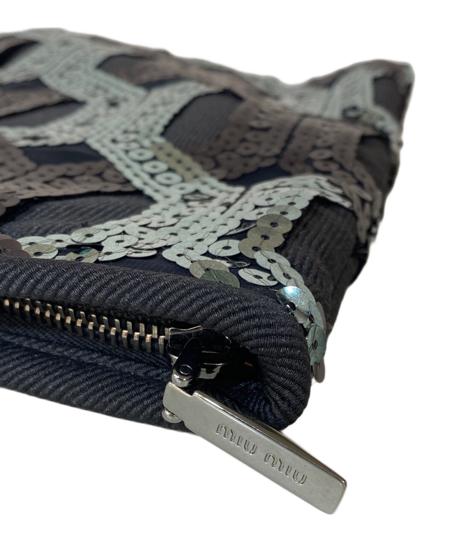 中古・古着通販】MIU MIU (ミュウミュウ) スパンコールクラッチバッグ