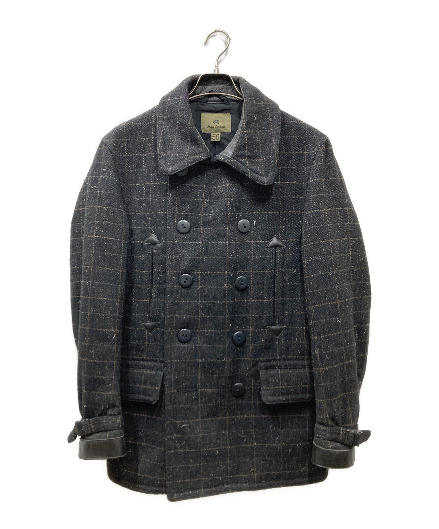 NIGEL CABOURN ナイジェルケーボン チェック ミリタリー Pコート 中古・古着通販】NIGEL CABOURN (ナイジェルケーボン) MILITARY PEA
