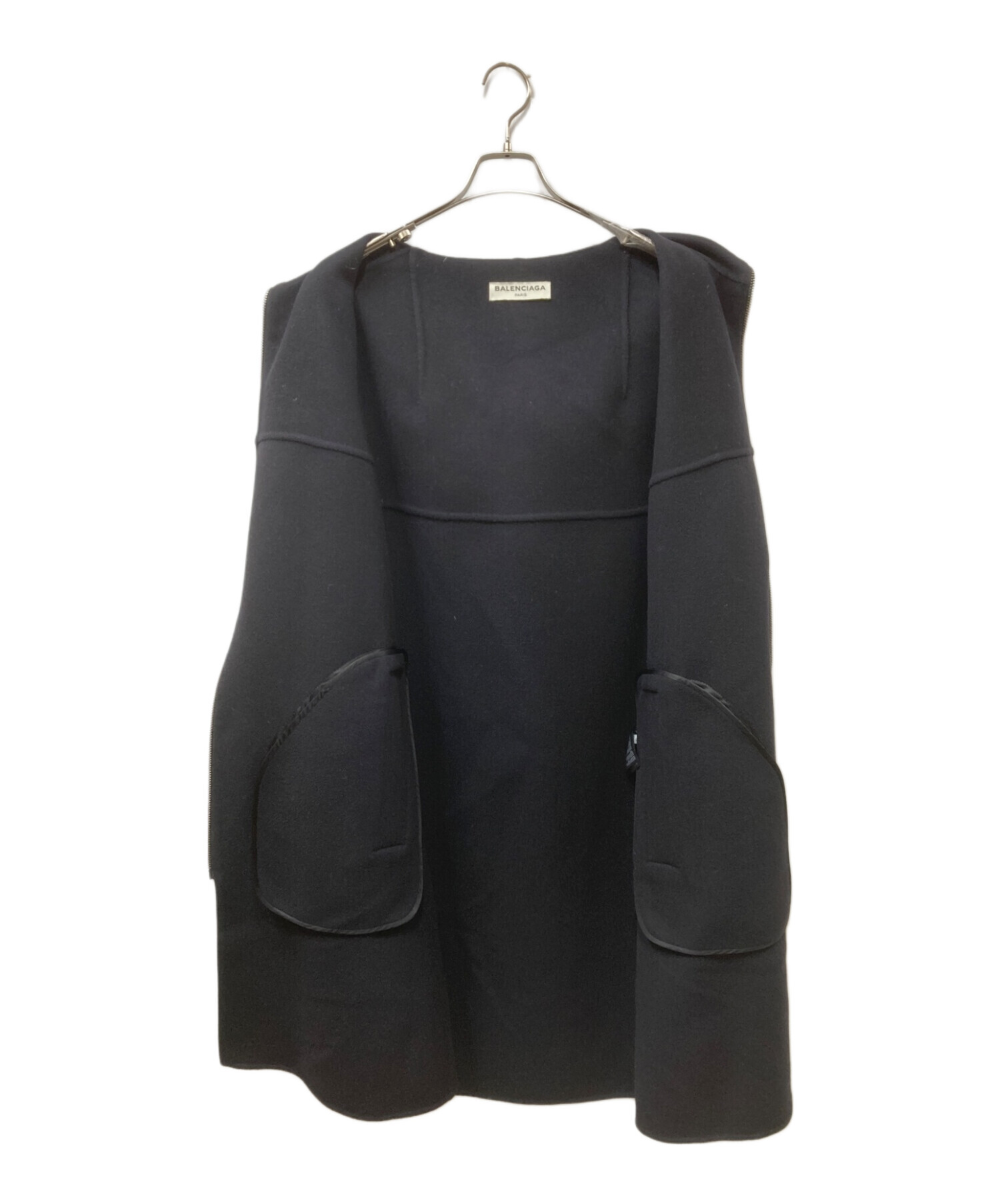 【ほぼ新品】バレンシアガ ドッキング コート オーバーサイズ 中古・古着通販】BALENCIAGA (バレンシアガ) ウールフーデッドジップ