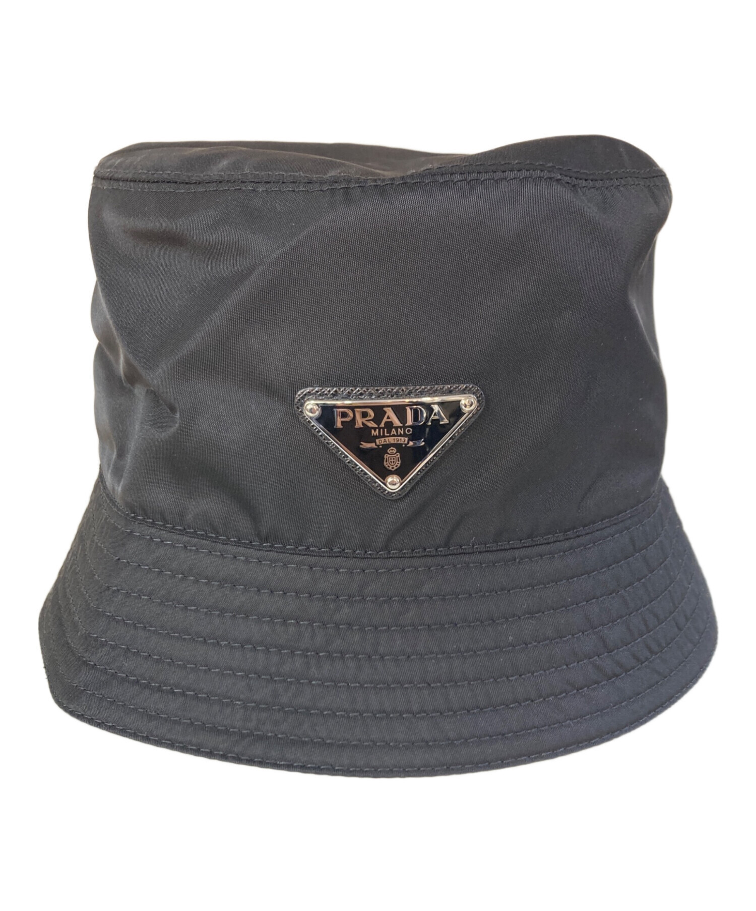 半額！！本日限り！プラダ バケットハット ／レア／新品・未使用／タグ付き 中古・古着通販】PRADA (プラダ) リ ナイロン バケットハット ブラック
