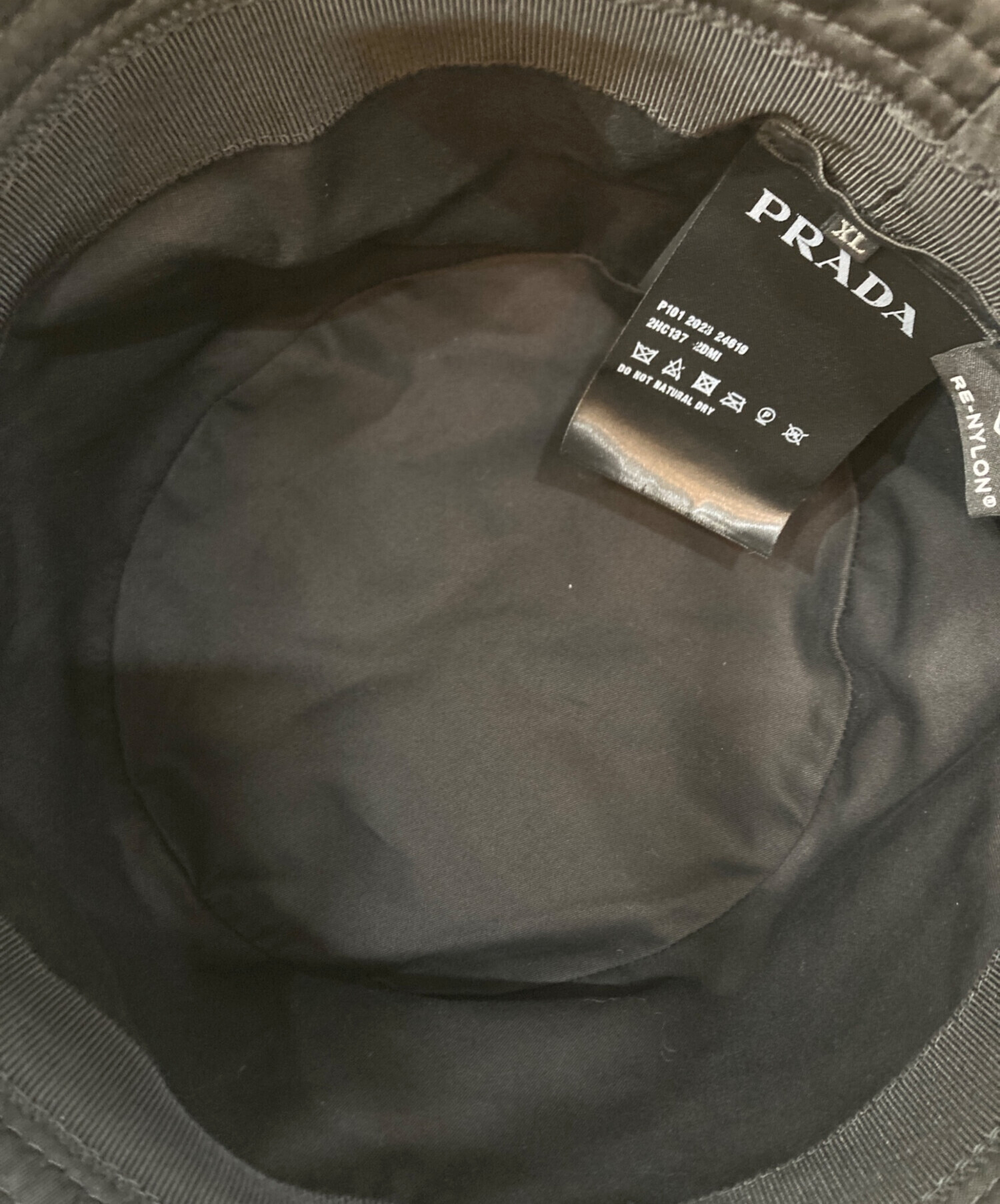 中古・古着通販】PRADA (プラダ) リ ナイロン バケットハット ブラック