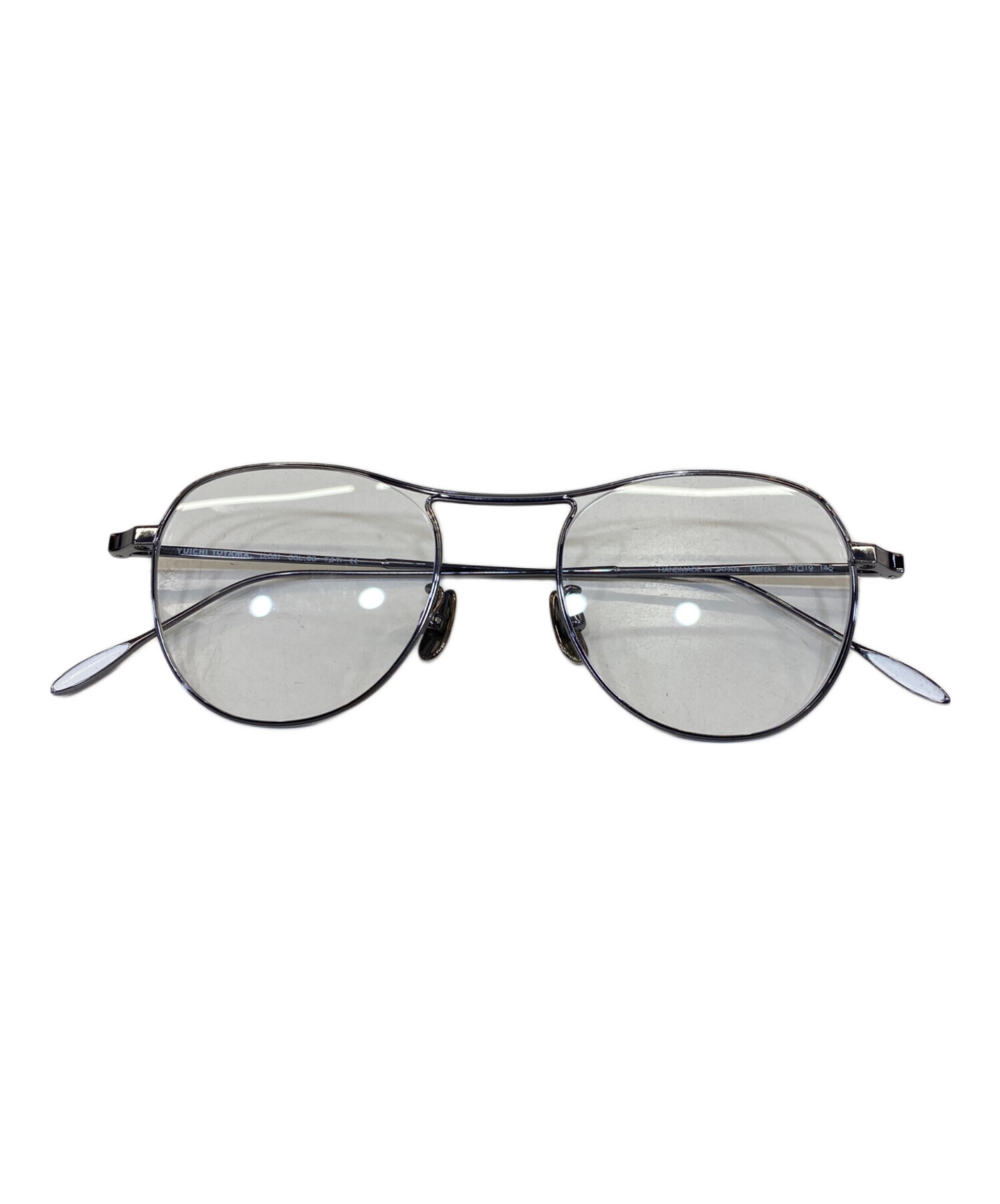YUICHI TOYAMA シルバー 中古・古着通販】YUICHI TOYAMA (ユウイチトヤマ) 眼鏡 シルバーカラー