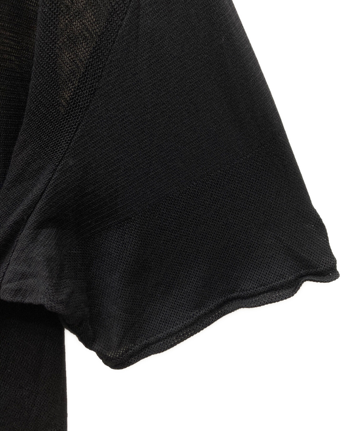 中古・古着通販】LIMI feu (リミフゥ) MESH STRIPE DESIGN NECK OP