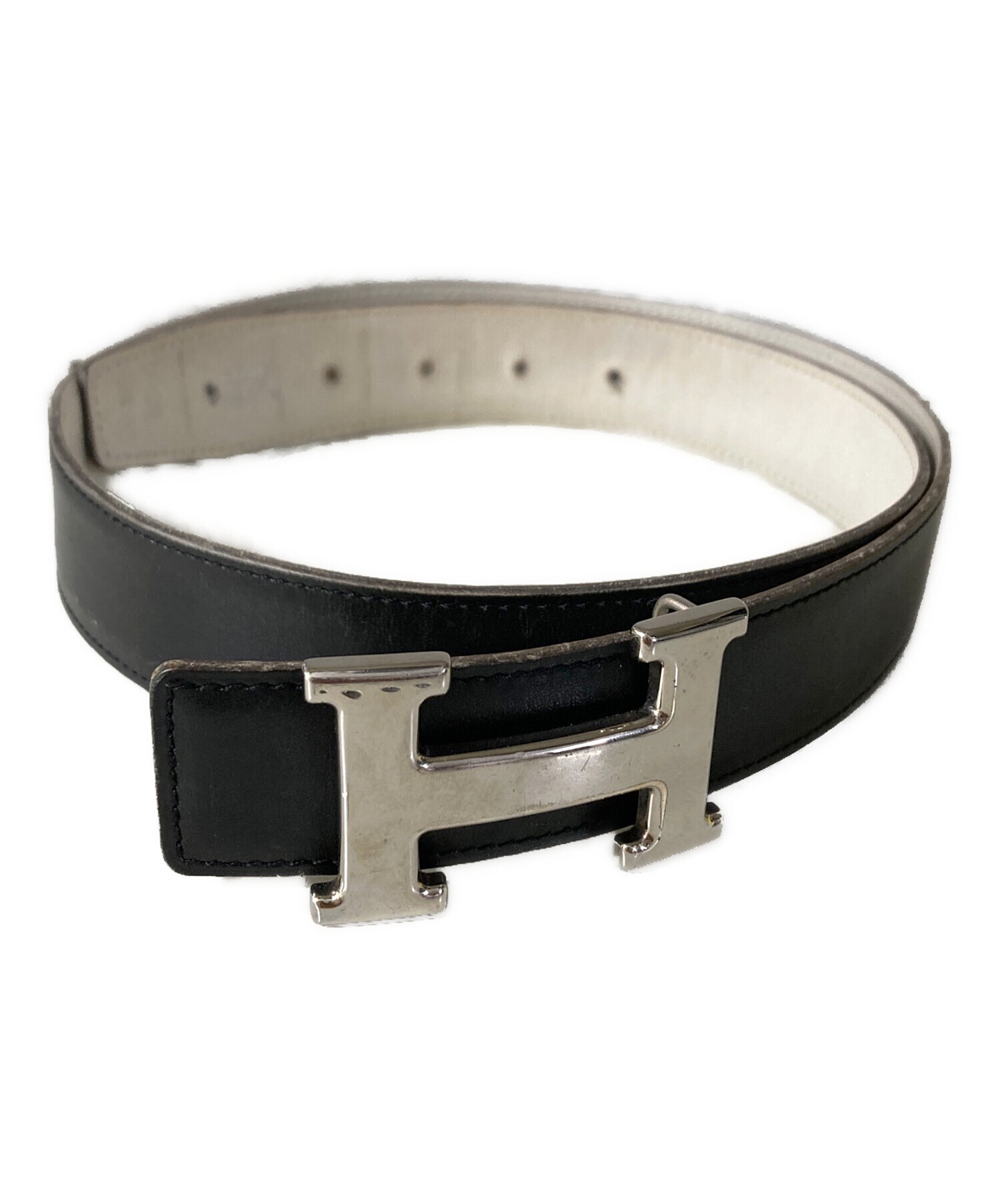 中古・古着通販】HERMES (エルメス) H リバーシブル レザーベルト